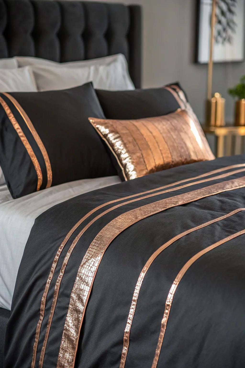 Improving sophistication through metallic features.