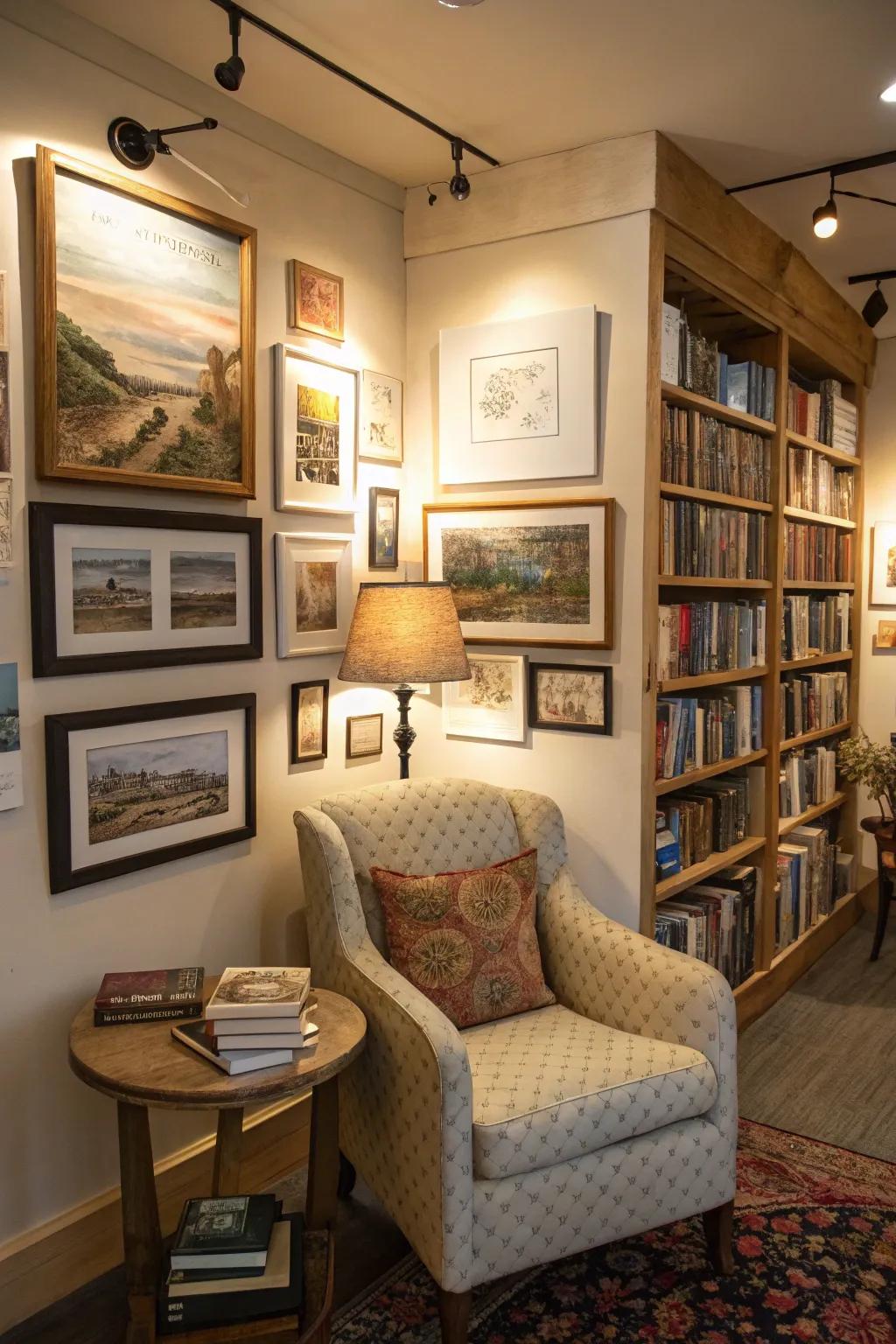 A creative corner that inspires reflection and creativity.