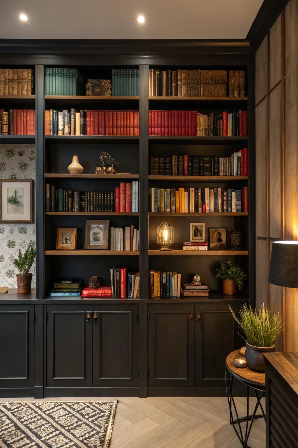Contrasting shades add depth and highlight your collection.