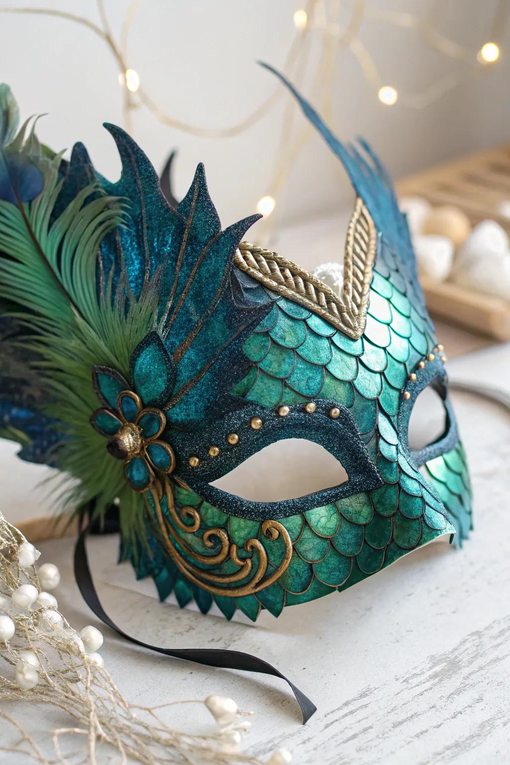 Unleash your inner dragon with this enchanting mystical creature mask, where craftsmanship meets fantasy.