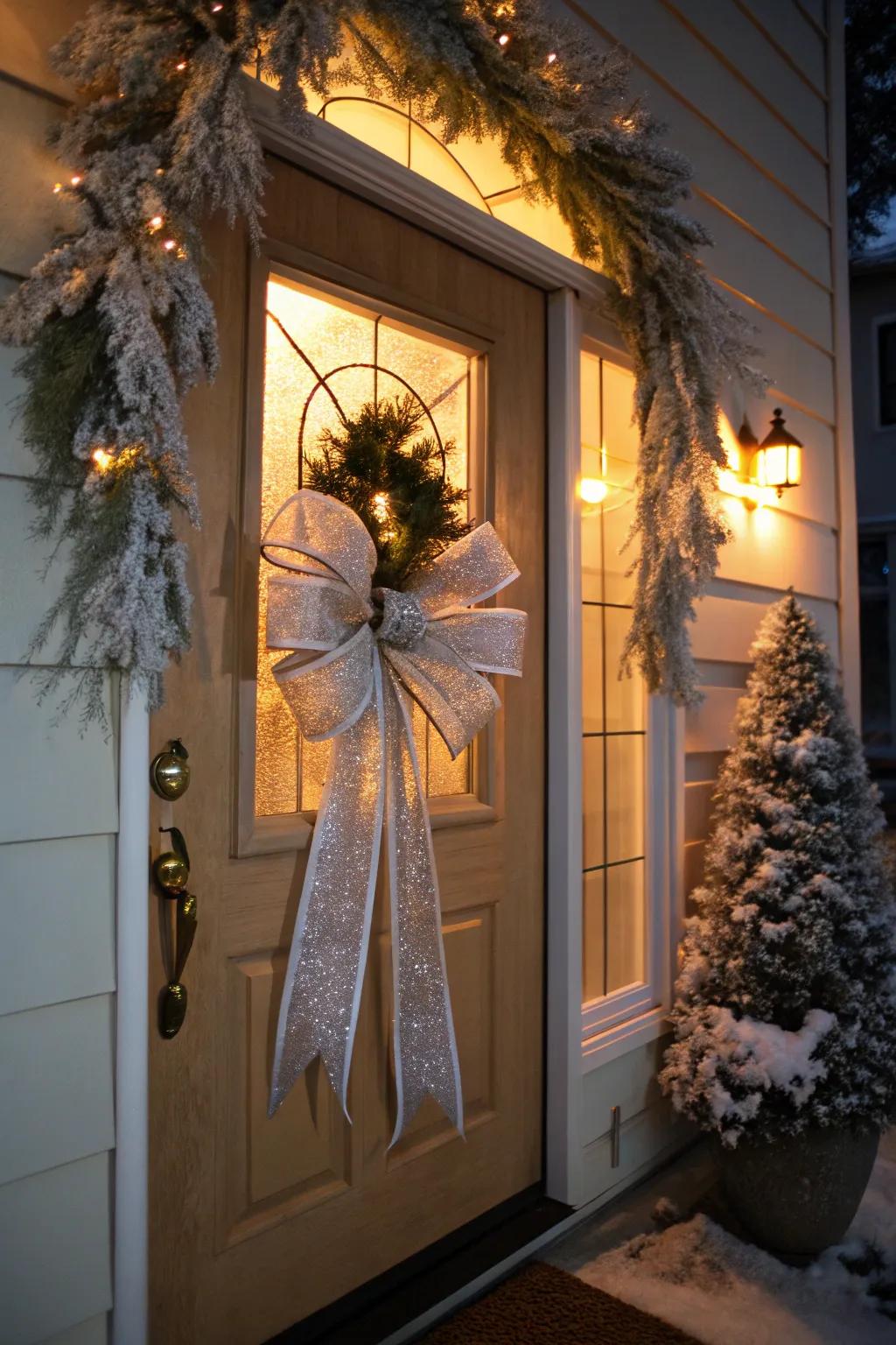 Capture winter’s magic with chilled accents on your bow.
