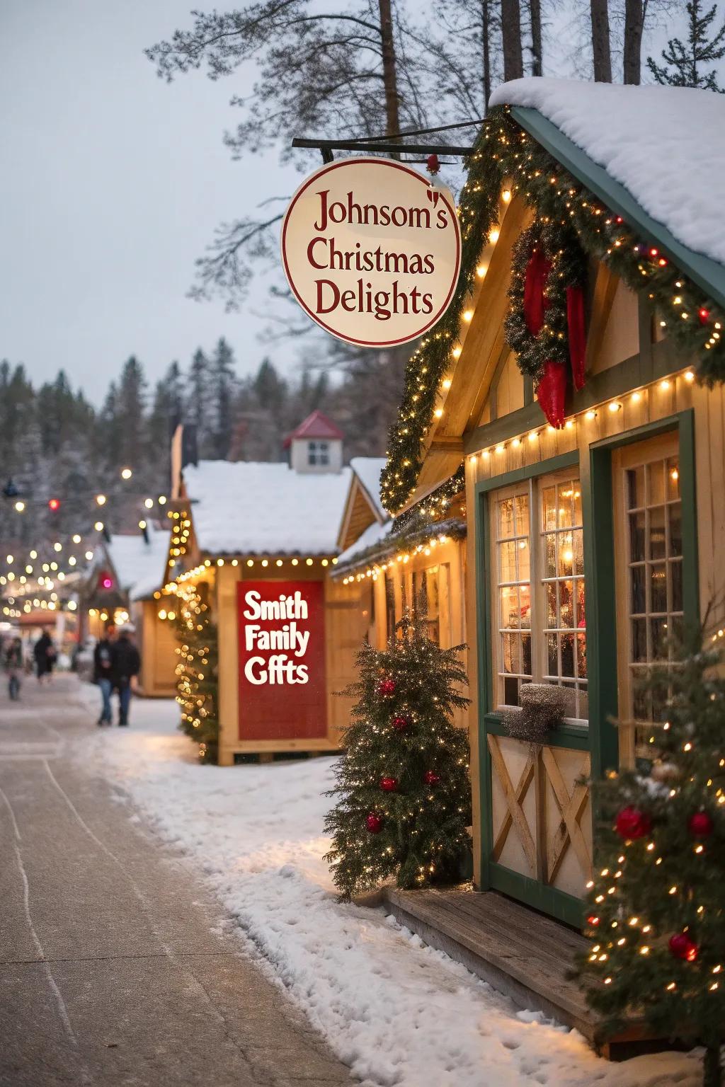 Personalized embellishments render the Yuleville uniquely yours.