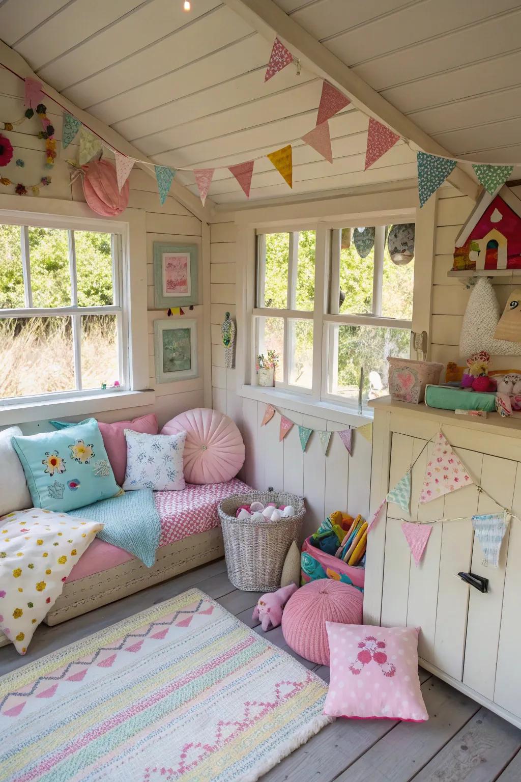 A playful kids' hideout which encourages imagination.