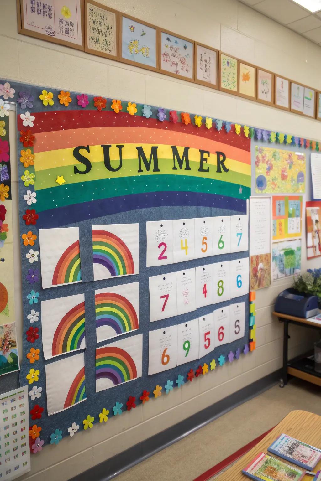 A spectrum countdown bringing color and joy to the classroom.