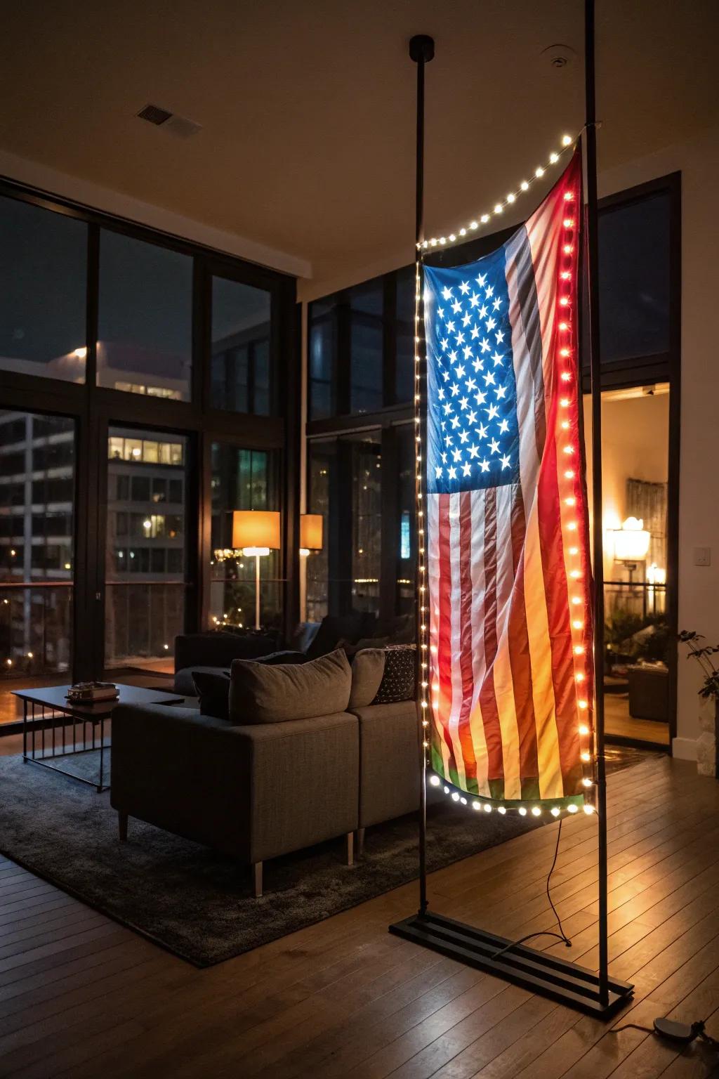 Illuminated pennants generate a captivating atmosphere in every setting.