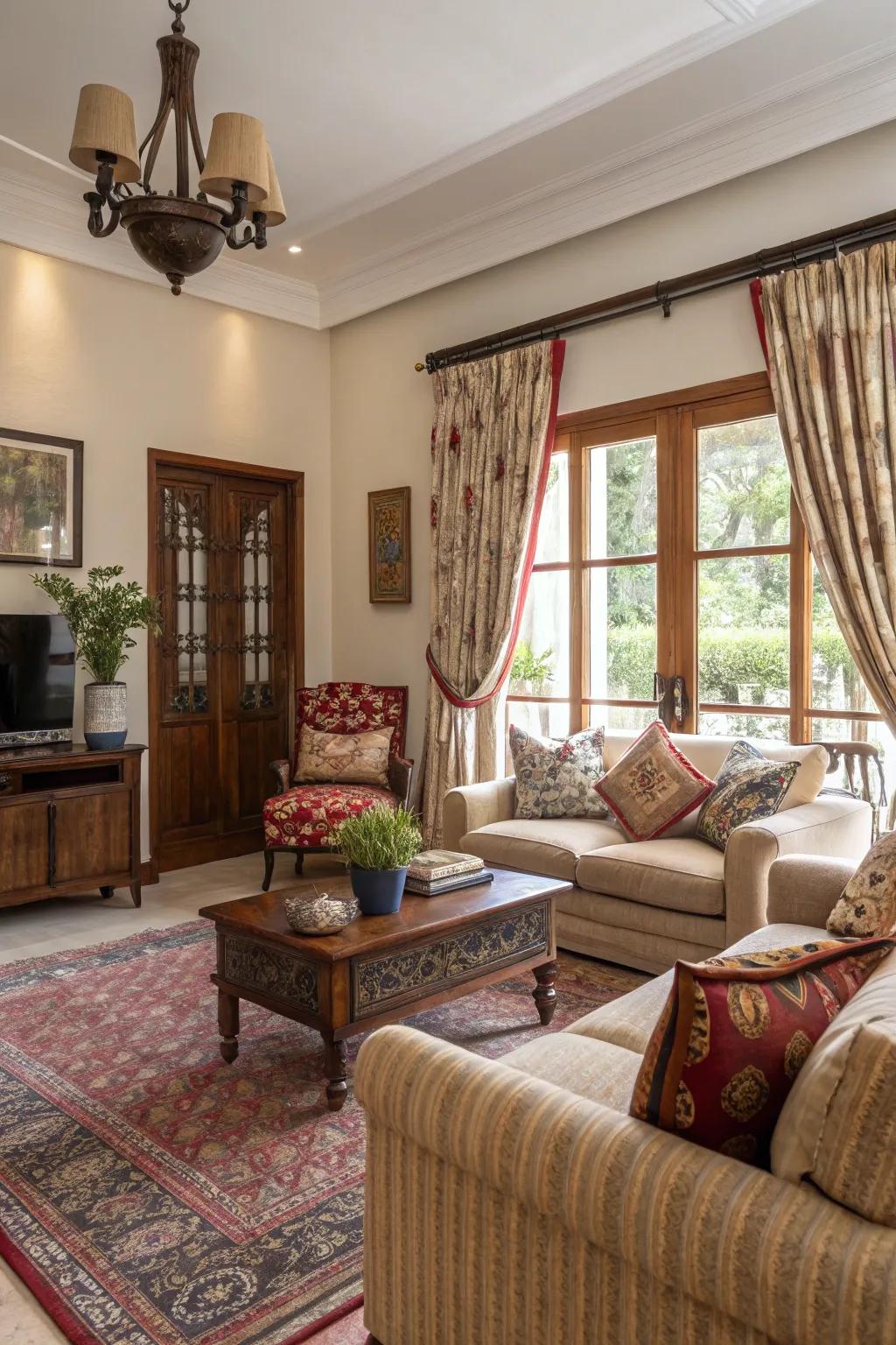 Mixing traditional and contemporary styles offers a unique spin.