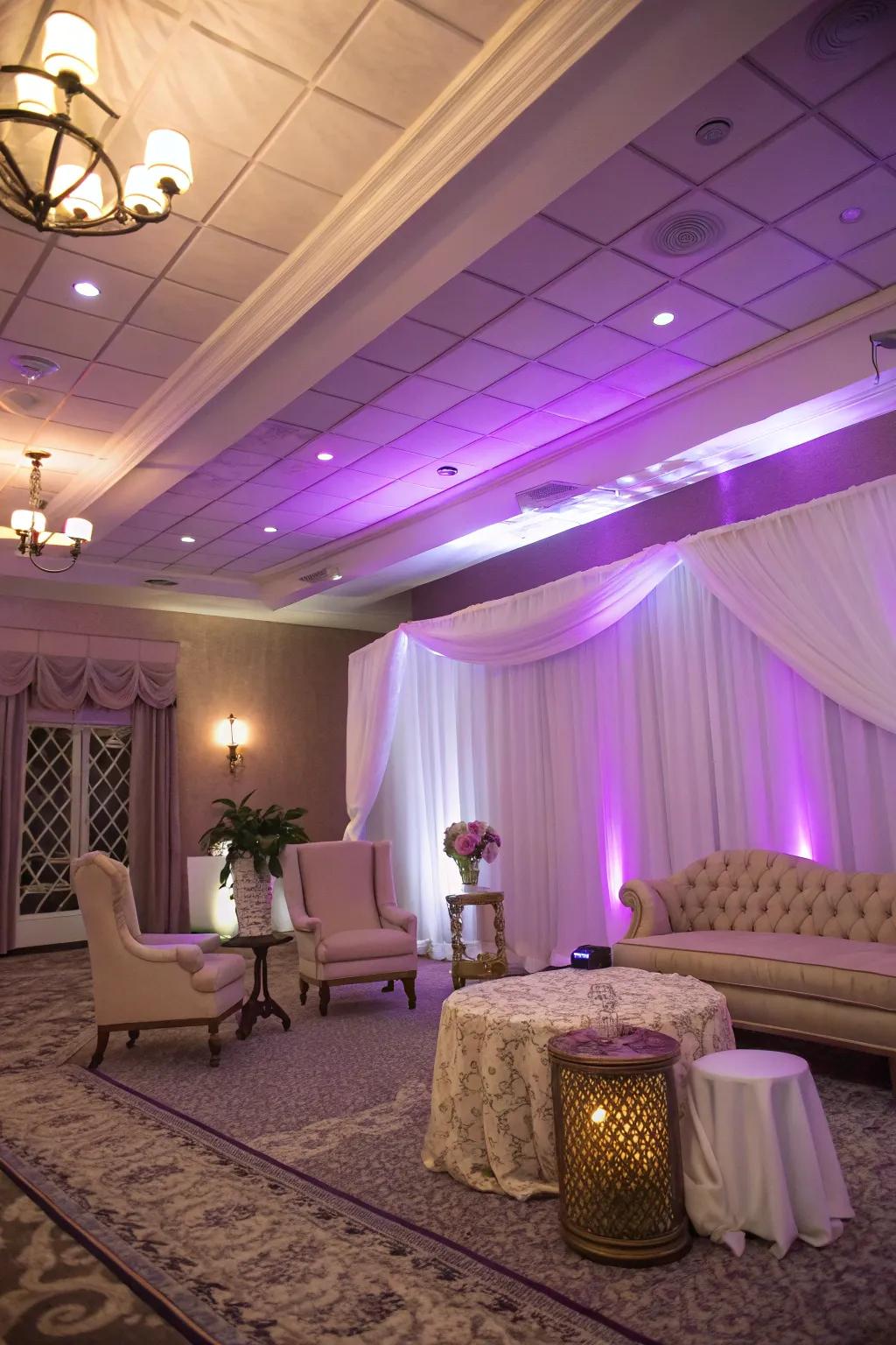 A violet overhead adding a whimsical twist.