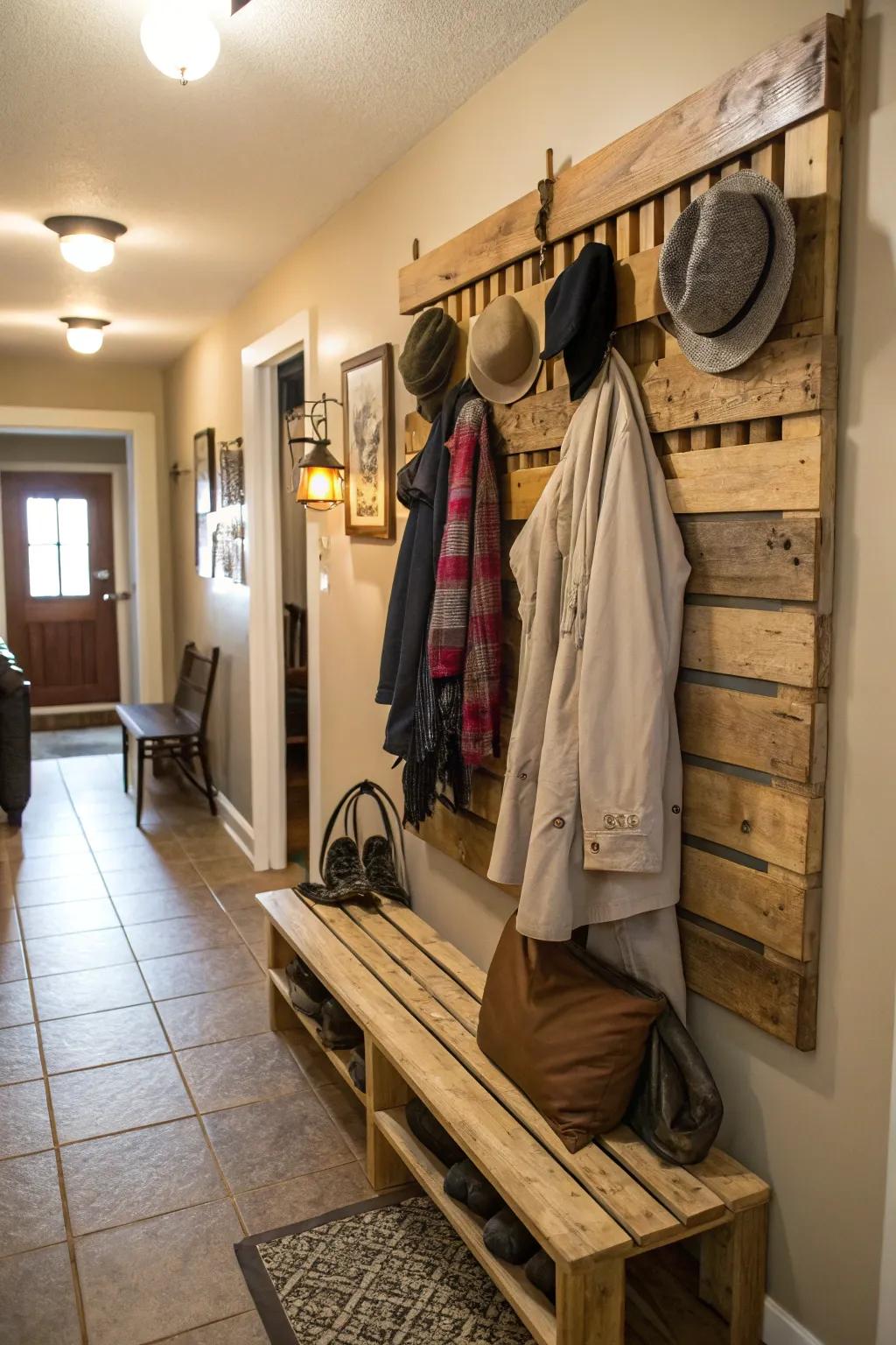 Keep your hallway tidy with a functional skid wardrobe stand.