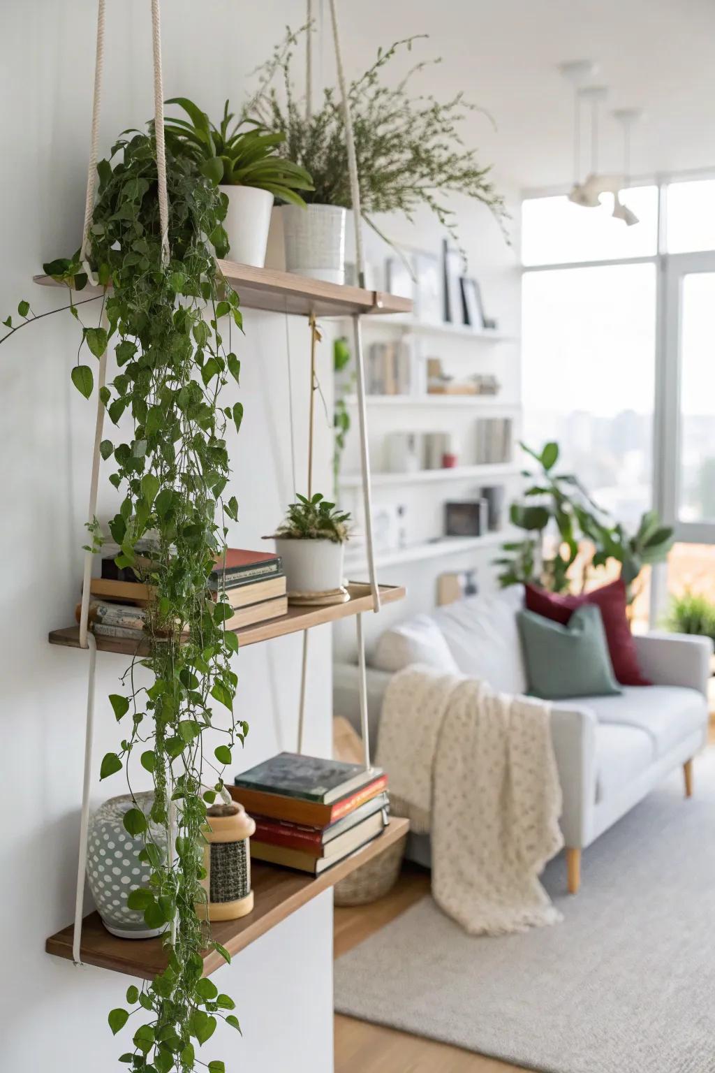 Standing space can enhance both style and storage.