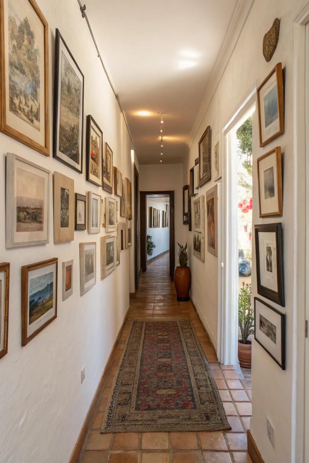 Art displays expand and personalize small spaces.