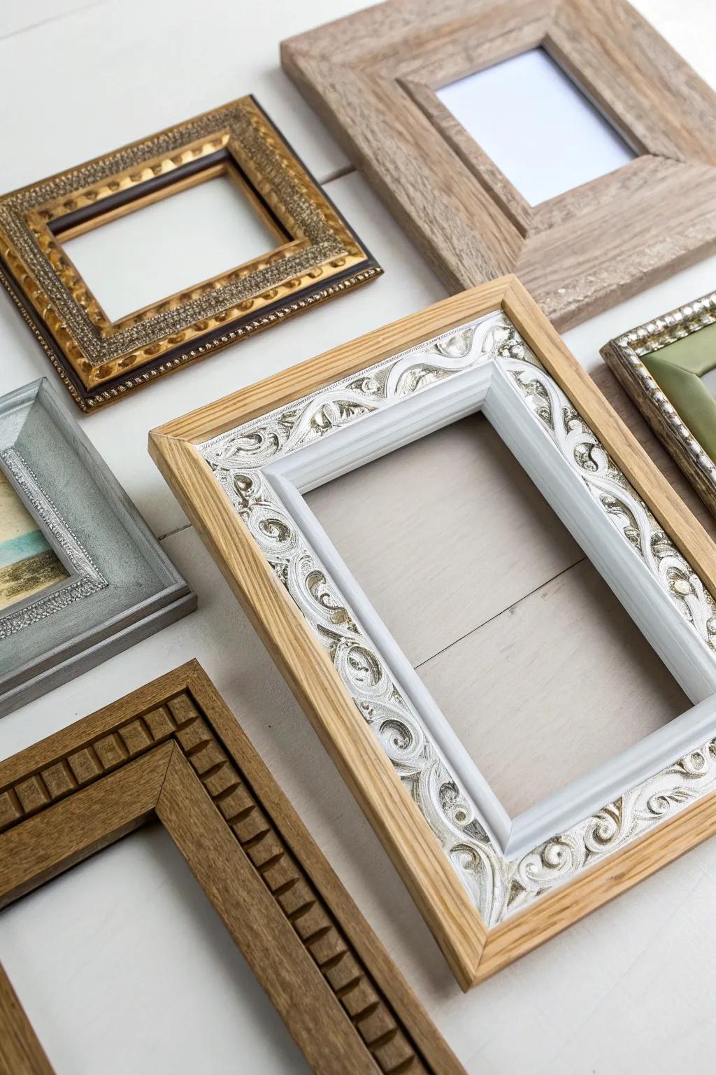 Mixing holder materials adds dynamic texture and interest to decor.