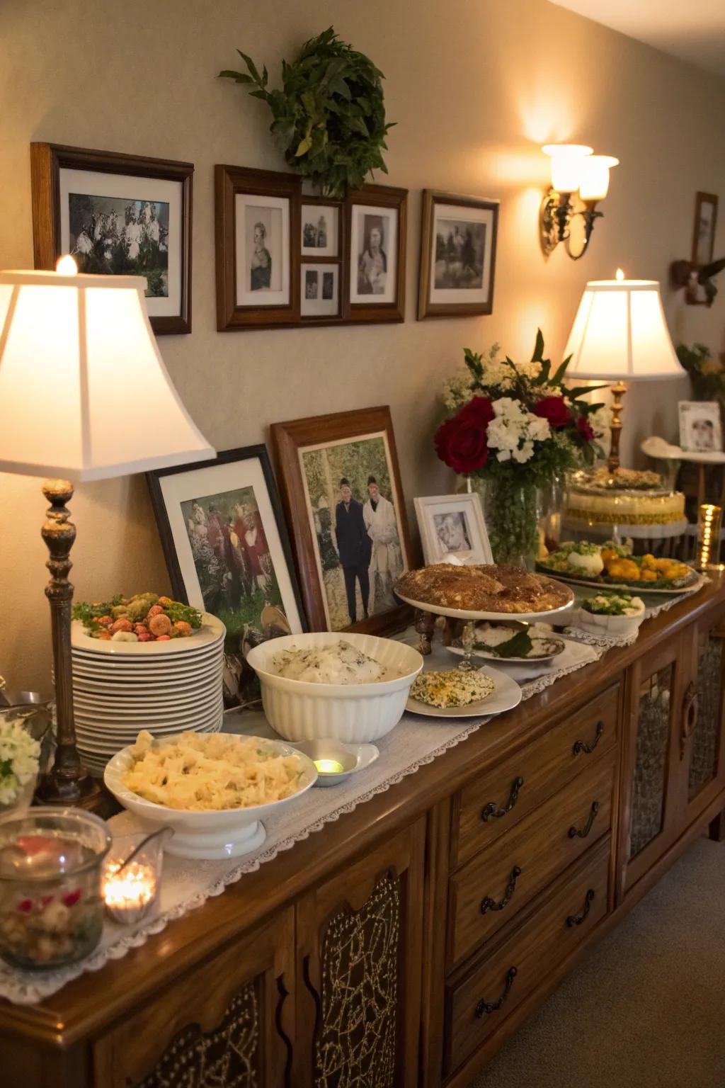 Individual accents make this buffet uniquely yours.