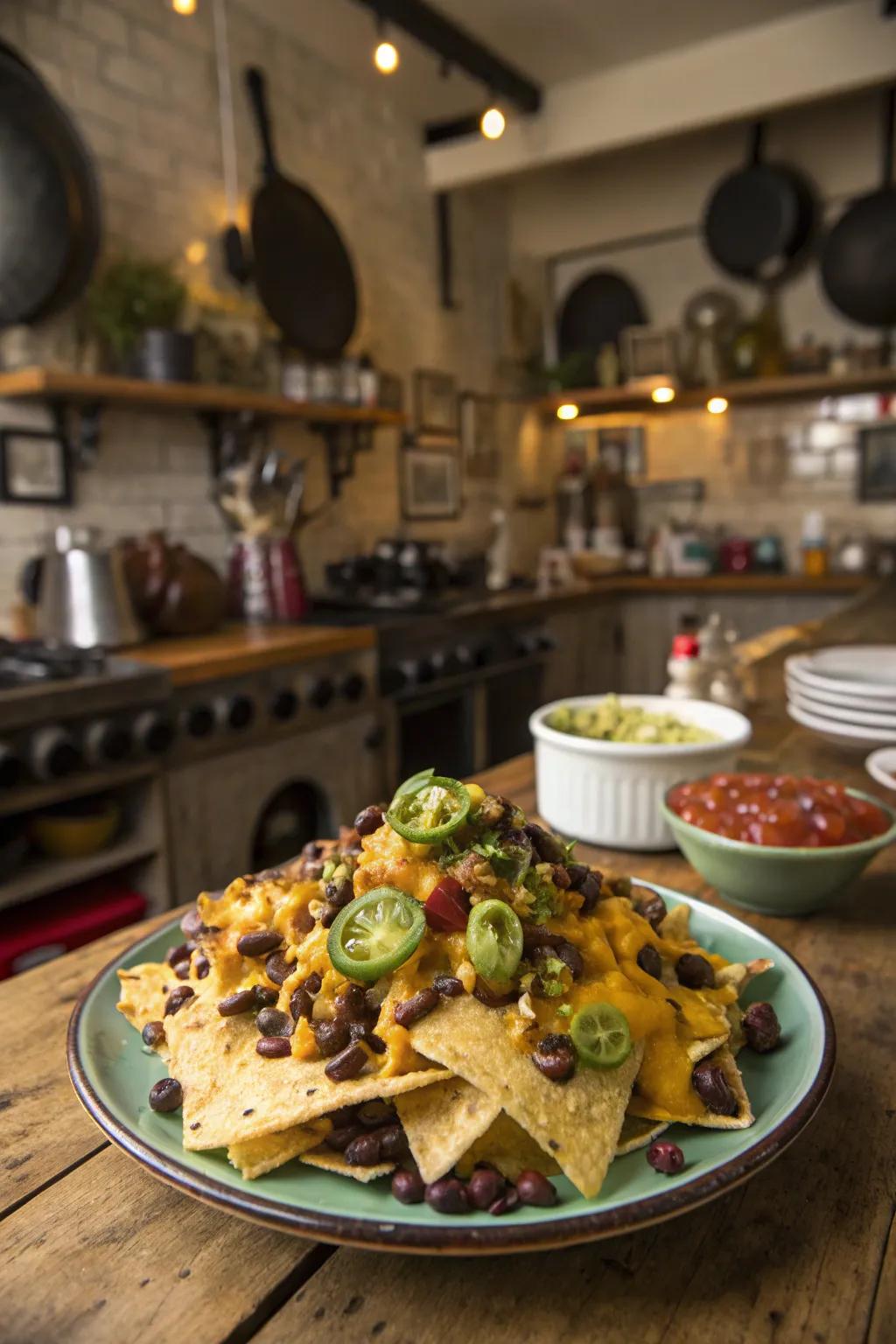 Packed nachos create an enjoyable and also shareable meal.