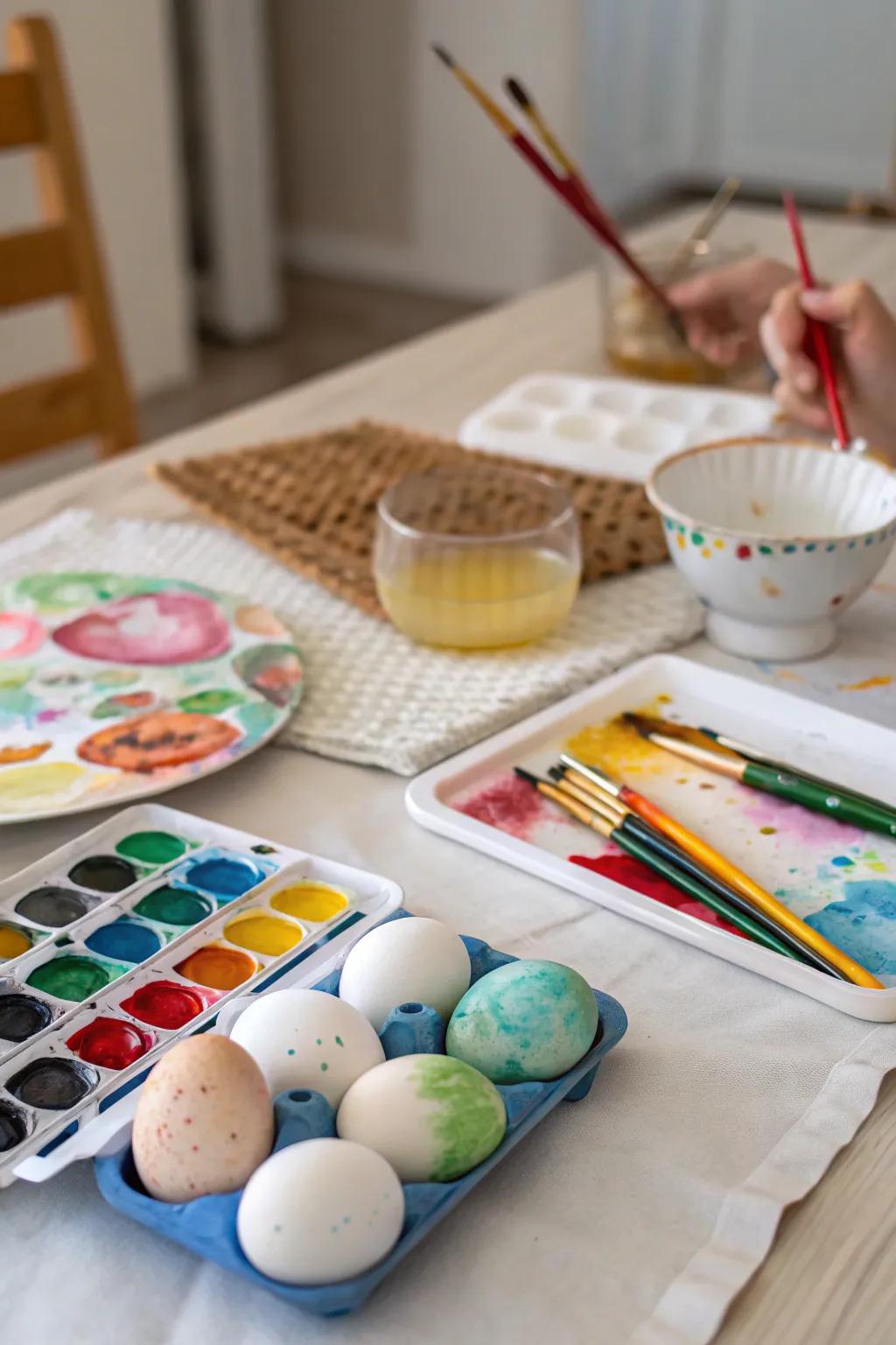 Explore your artistic facet with egg painting.