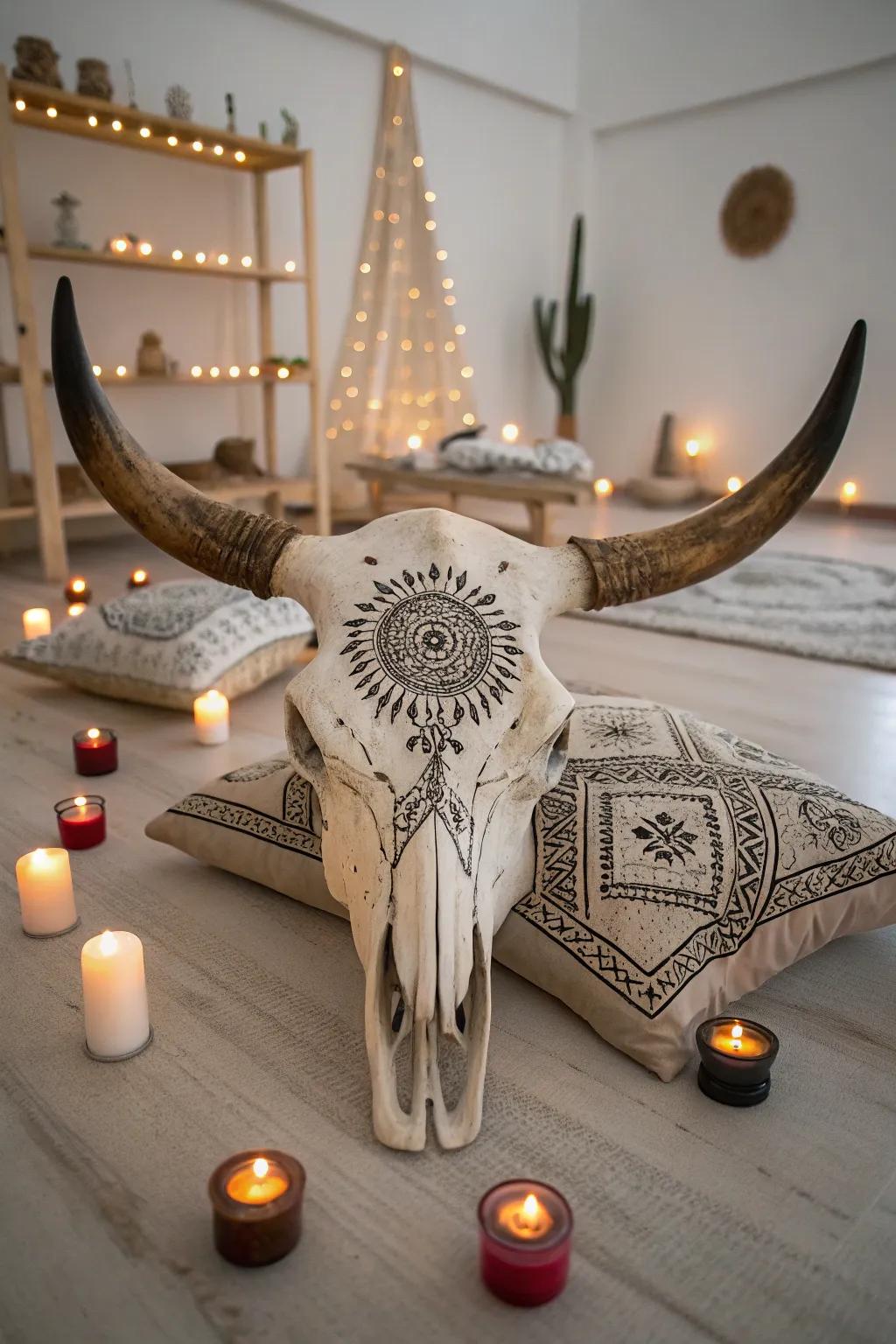 Geometric circle patterns infuse a spiritual nuance into decor.