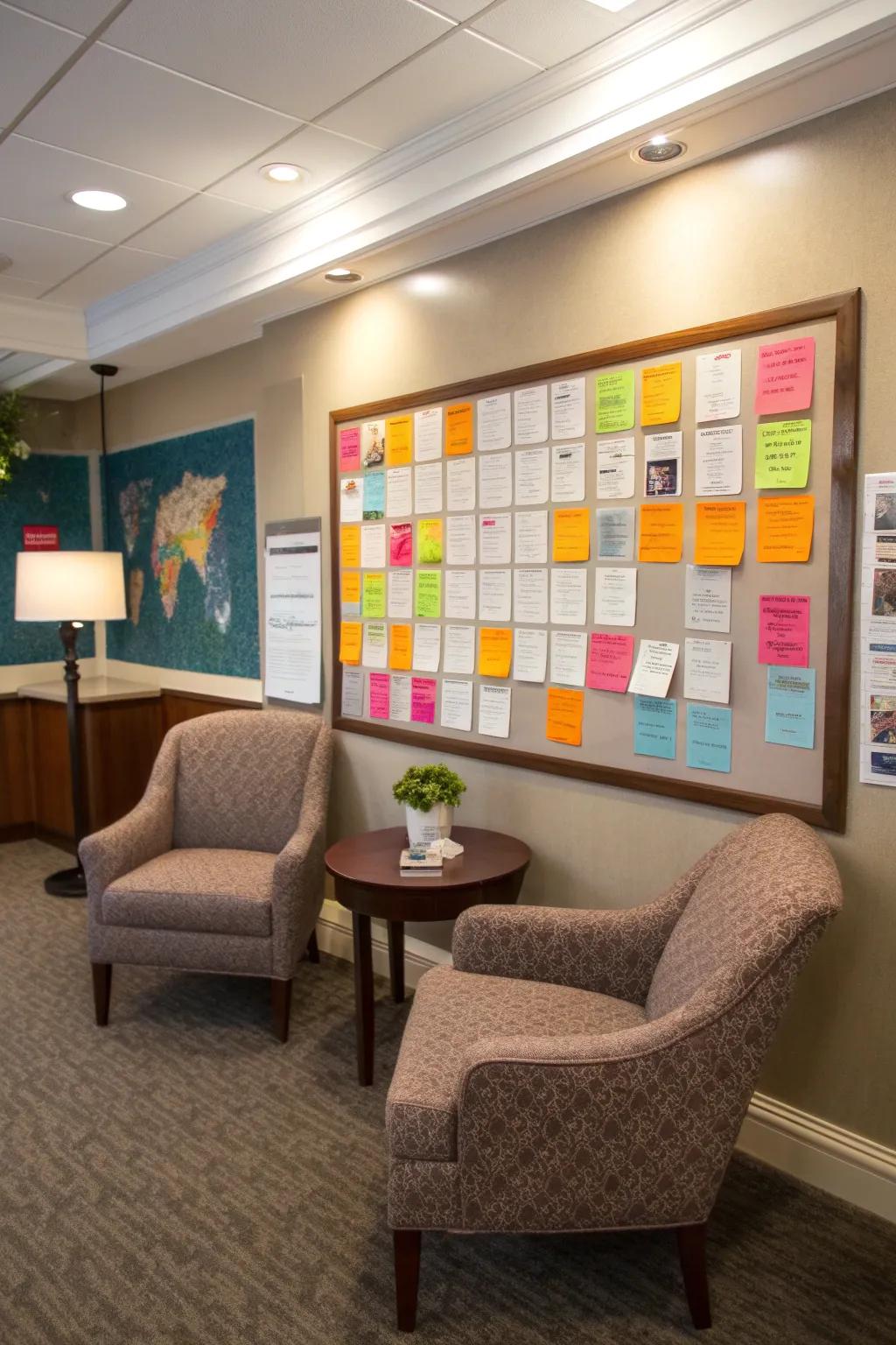 A community board that fosters interaction.