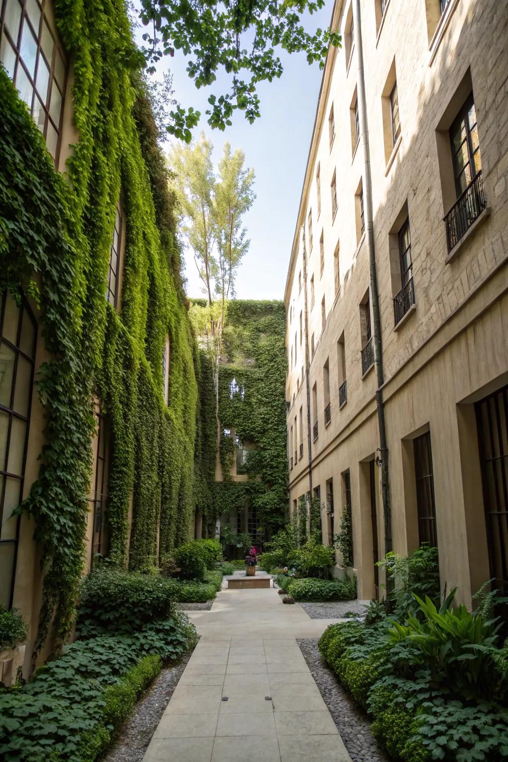 Maximize area with lush skyward gardens.