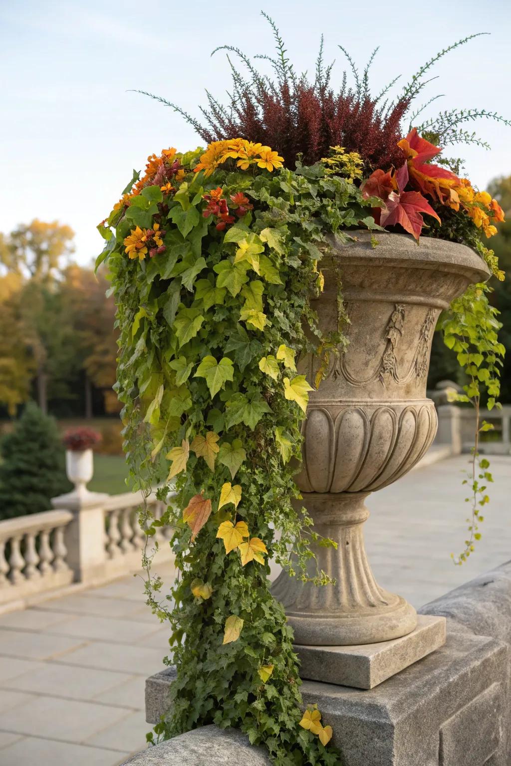 Drooping climbers add a dramatic, flowing aspect to your plantings.