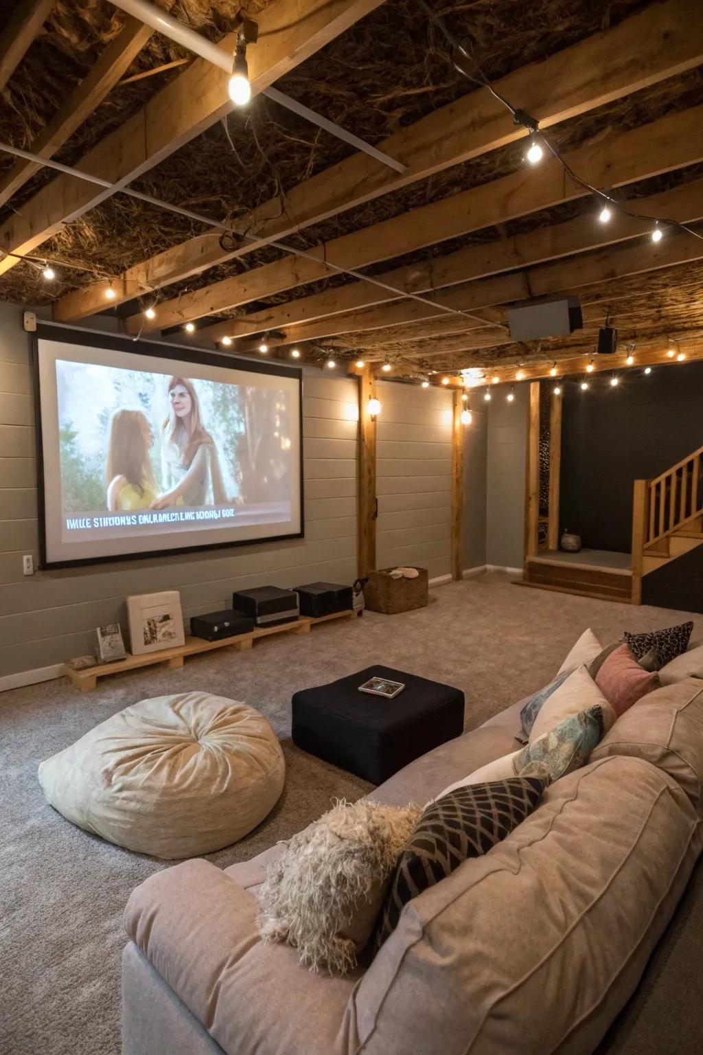 Enjoy cinematic experiences in your own movie area.