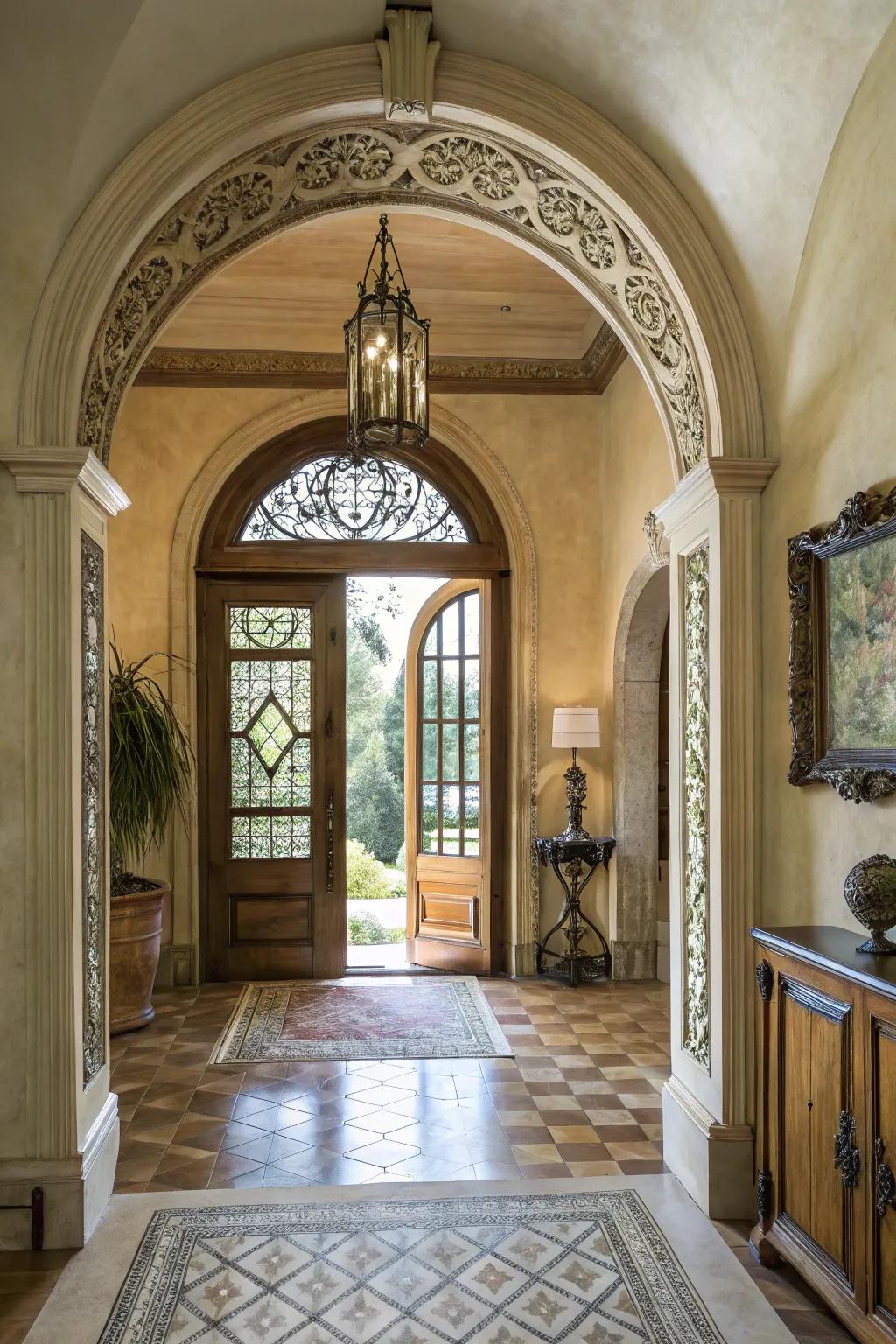 Unique doorways can raise the architectural appeal of an entrance.