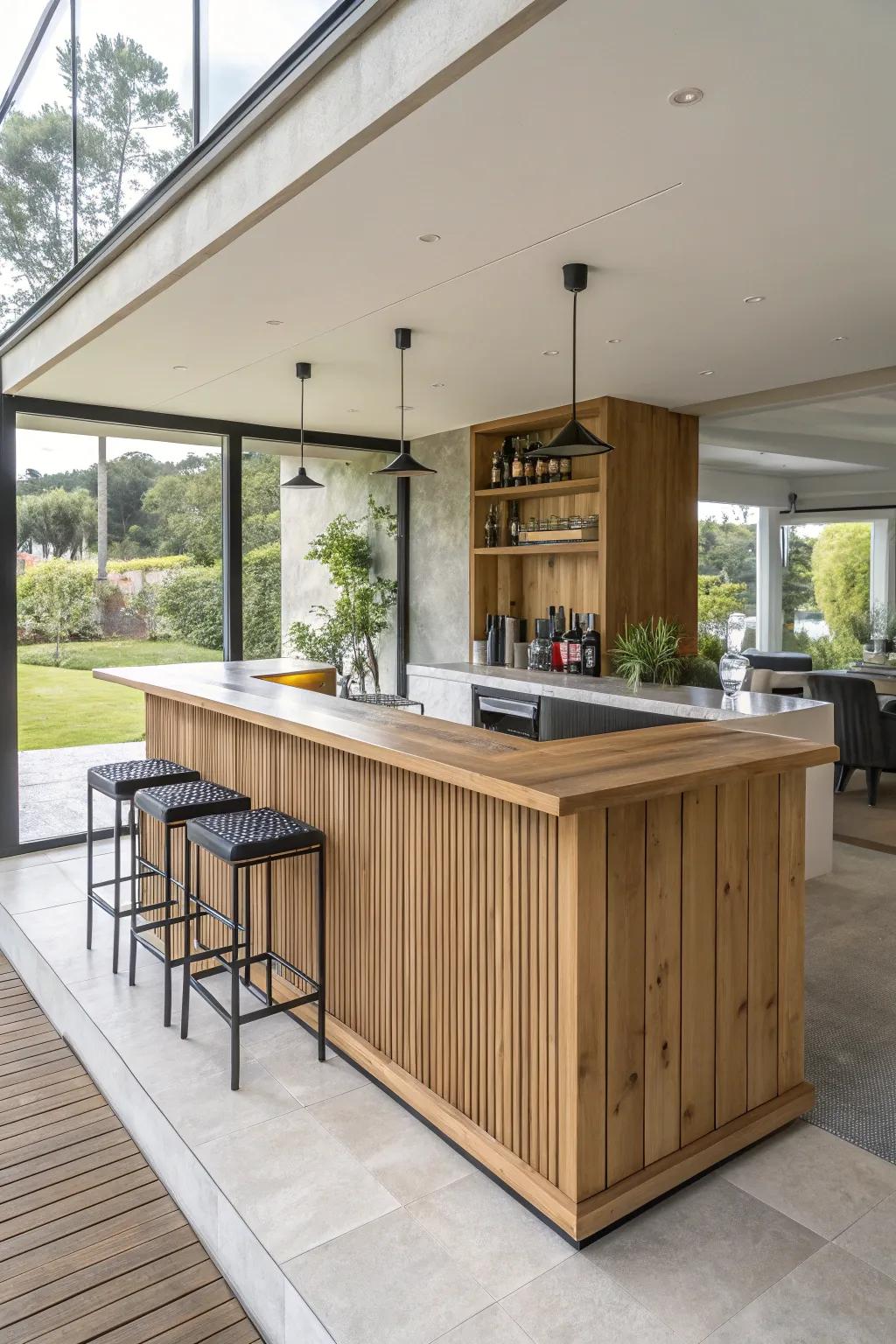 An eco-attentive bar that unifies panache through environmental accountability.