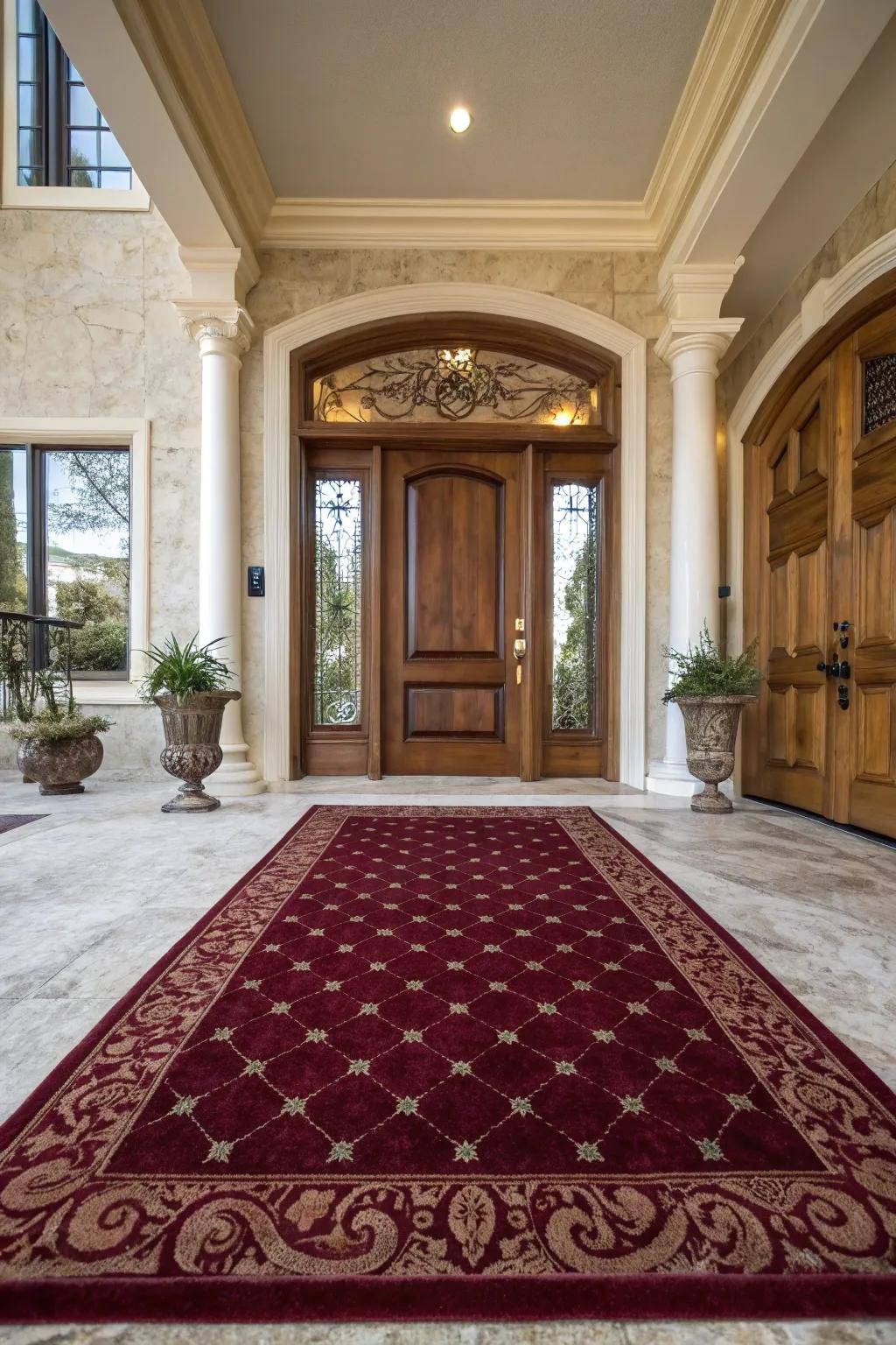 Luxurious textures add richness to any doorstep.