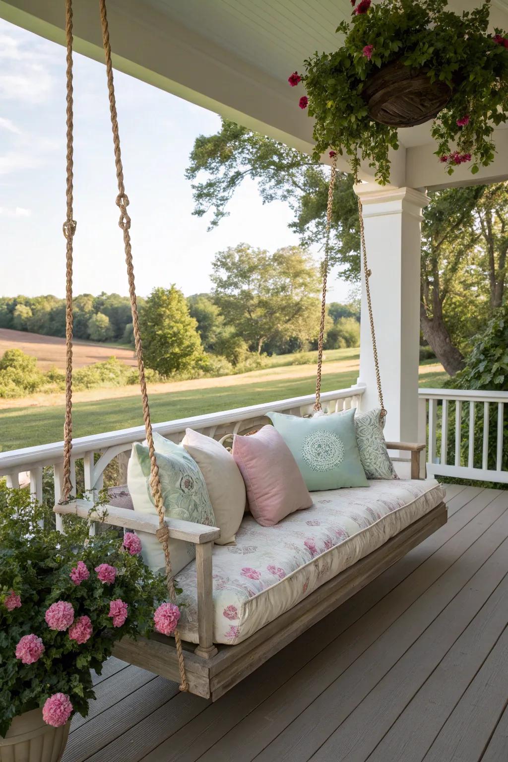 Appreciate greater space with a double swing.