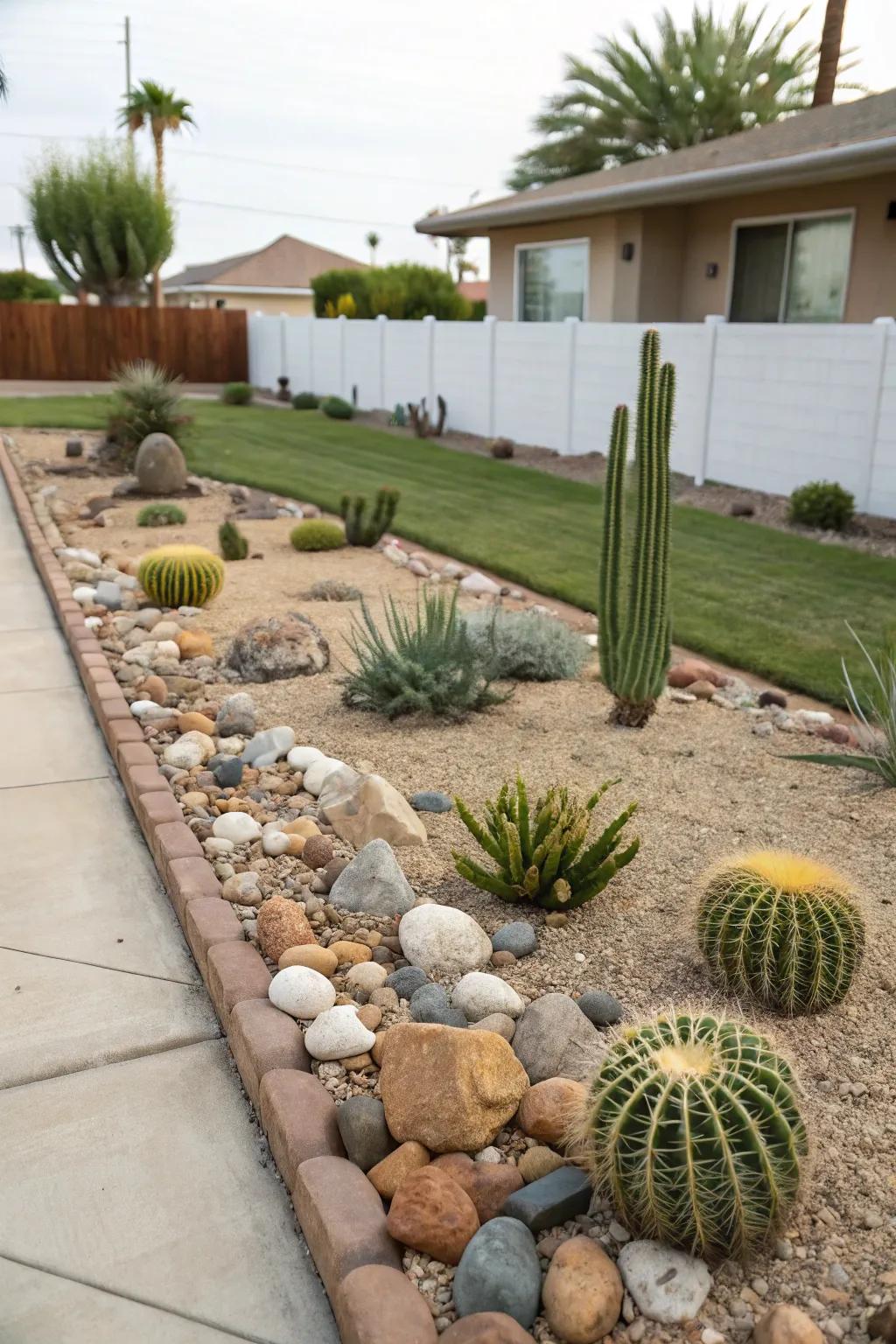 Charming scaled-down desert landscape.