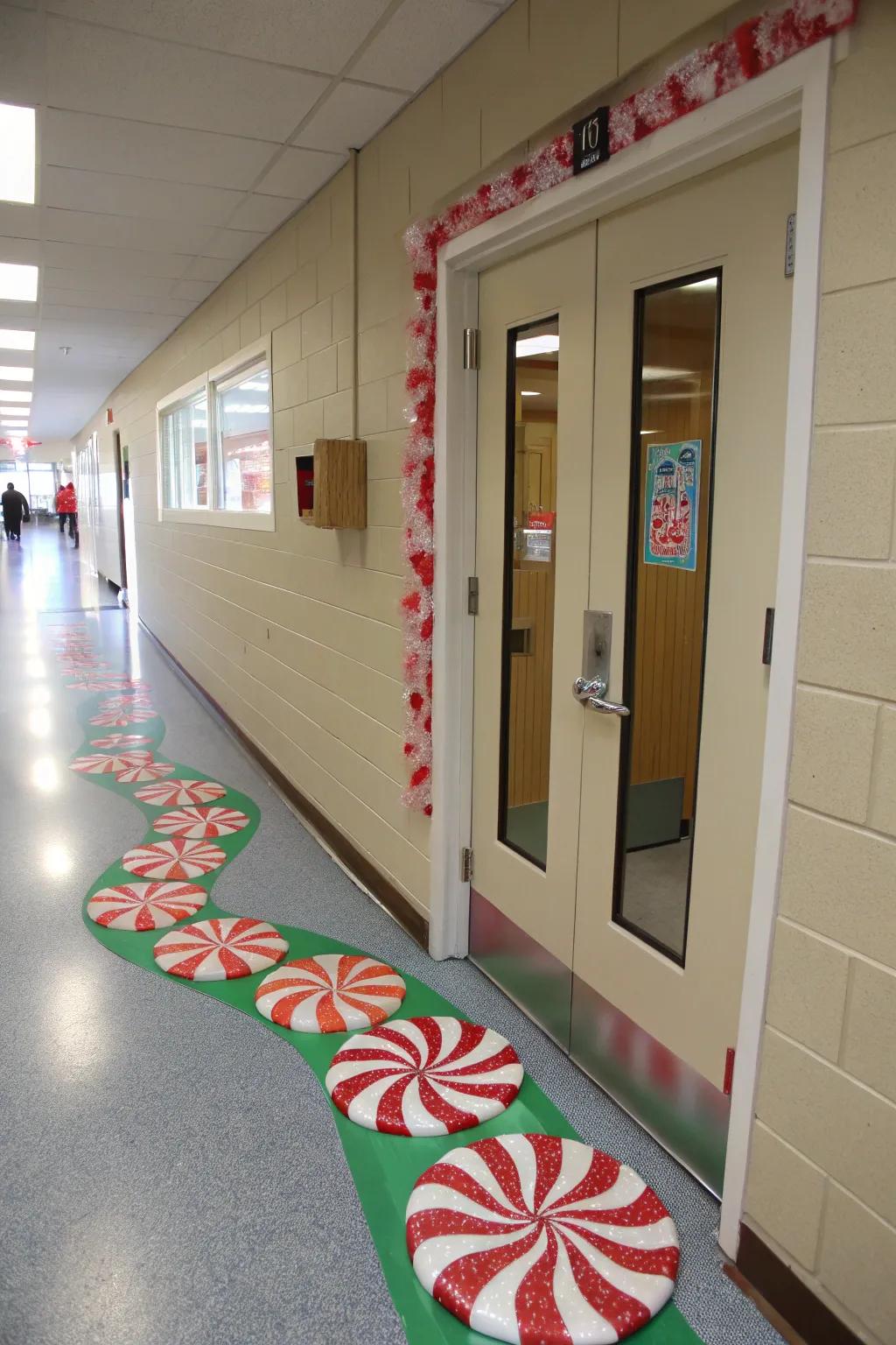 A seasoning pathway guides visitors to the treat doorway.