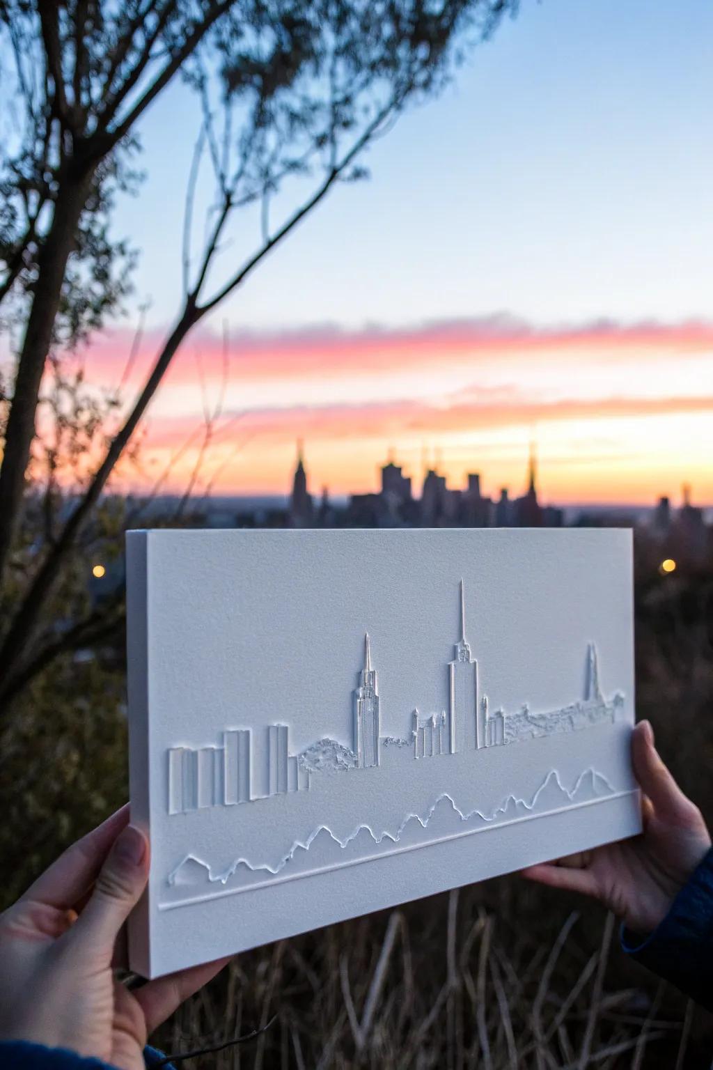 Embody the core of your cherished metropolis with minimalist horizon art. 🌆✨ #SkylineSilhouette #DIYArt