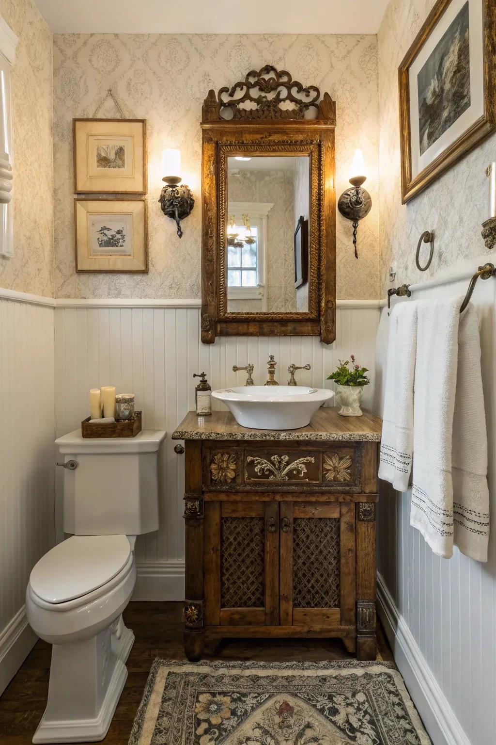 Vintage touches add a sense of nostalgia and warmth.