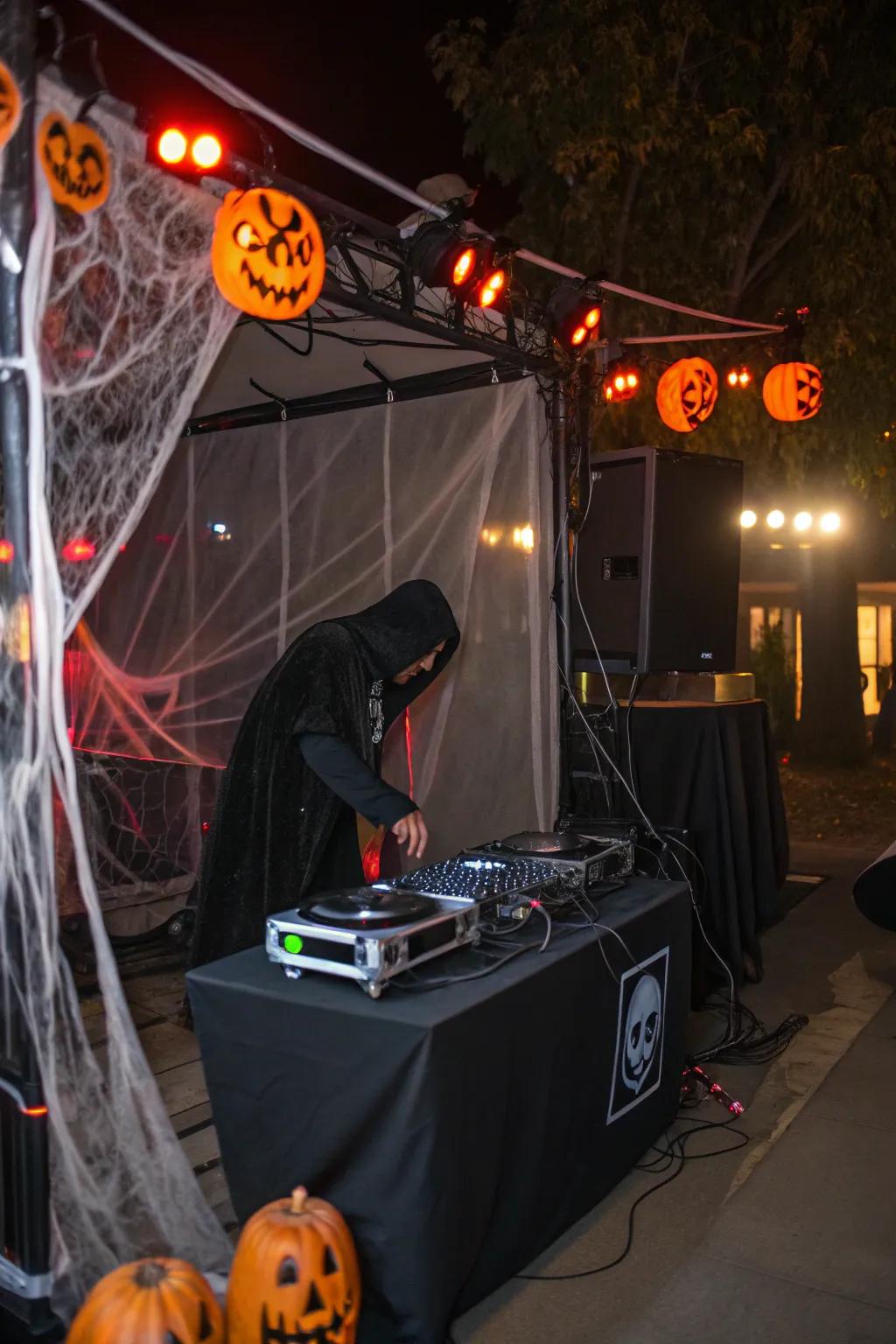 Set the mood with a haunted music playlist.