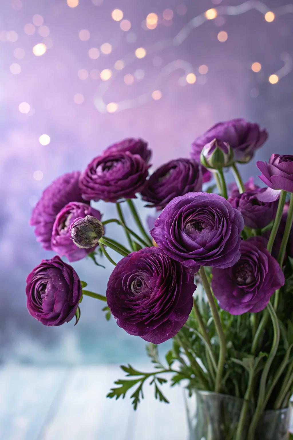 Amethyst ranunculus amplify enchanting sophistication to bouquets.