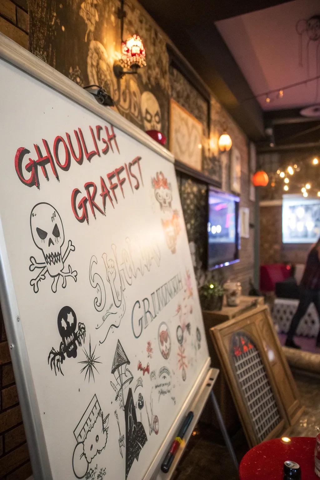 Unleash your inner artist with ghoulish graffiti.