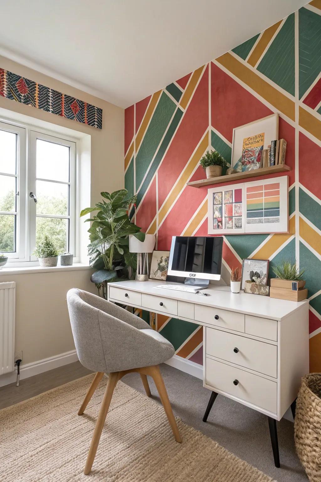 A highlight partition can transform your office with a splash of personality.