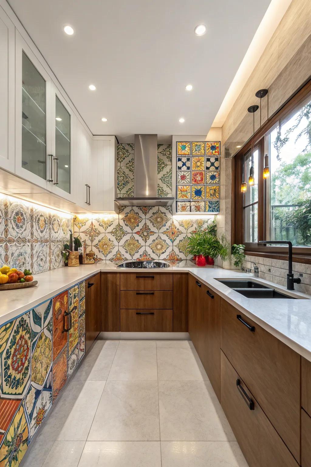 A panel adding personality and flair to the kitchen.