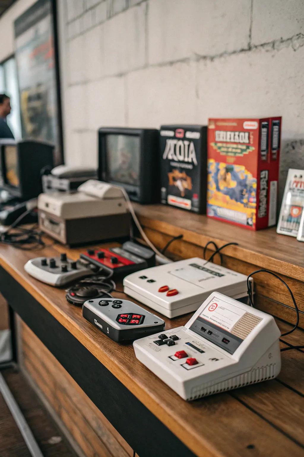 Game consoles take guests back to 90s gaming glory.