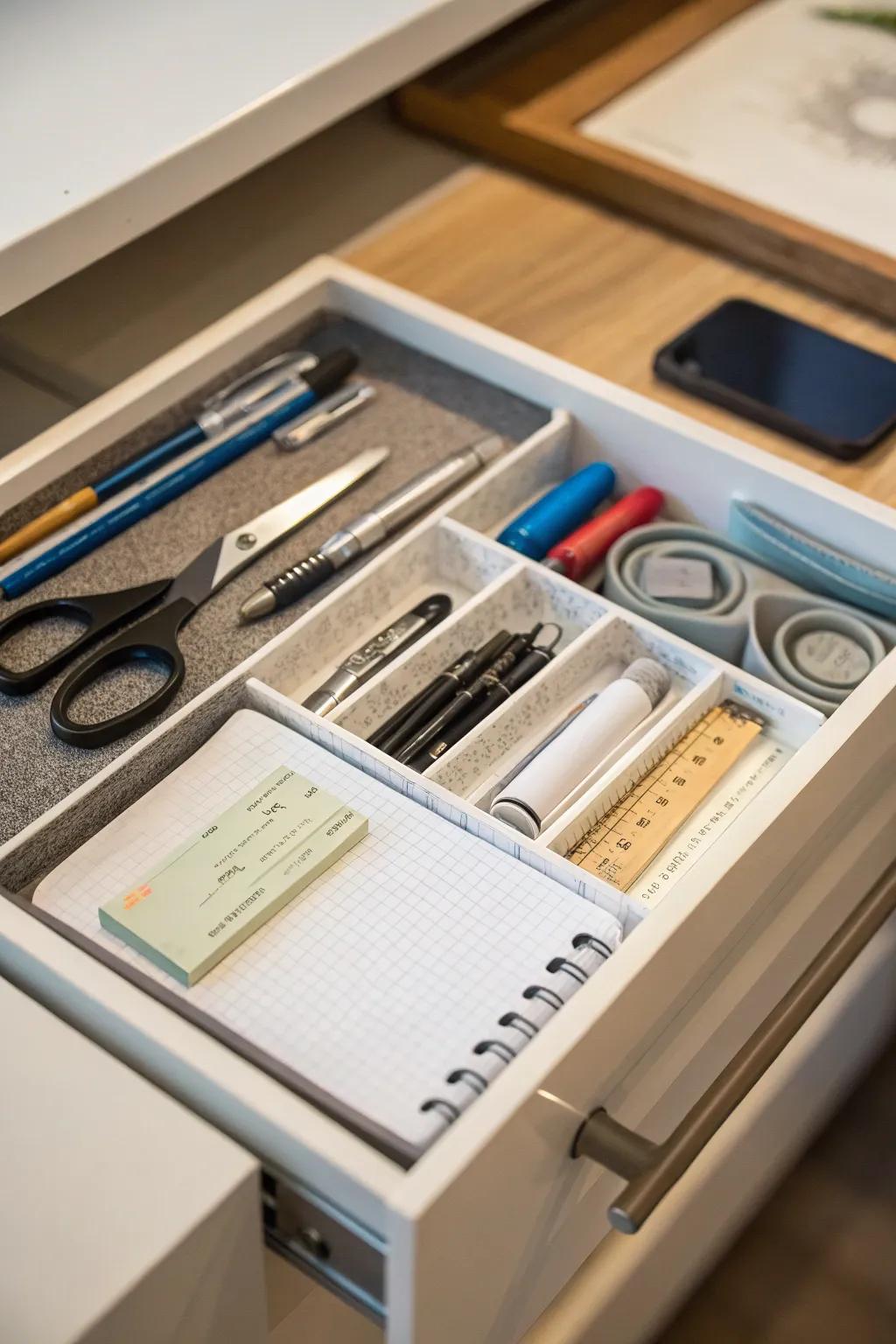 Strategic placement of routinely used items amplifies accessibility.
