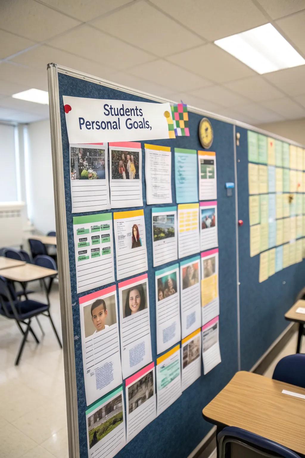 A visual tracker for accomplishments and student goals.