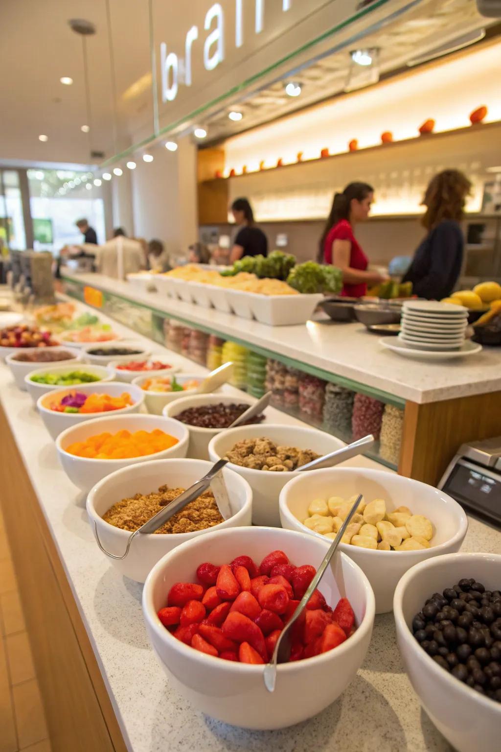 An interactive garnish bar engages and delights.