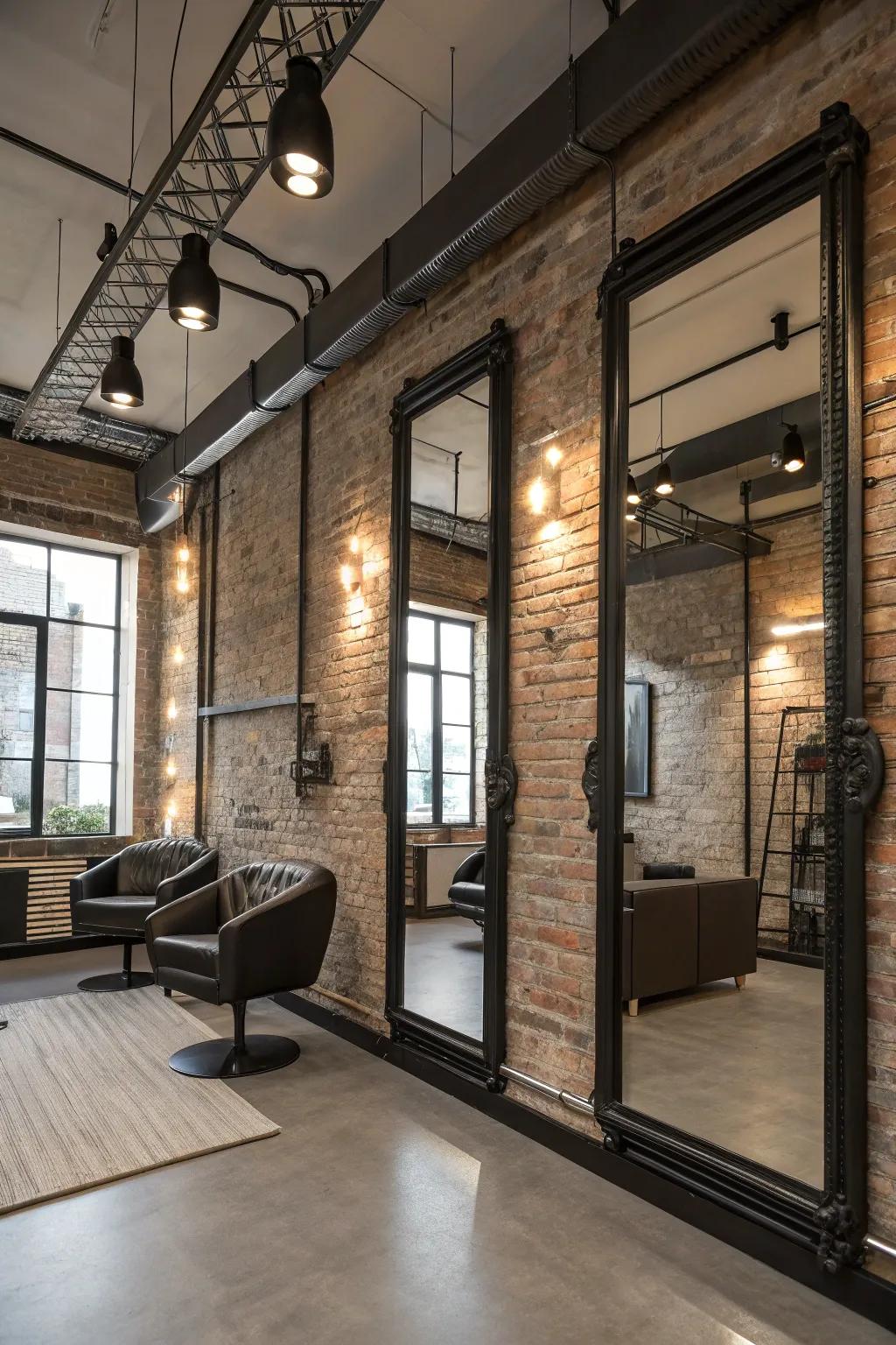 Amplify light and space with reflective surfaces.