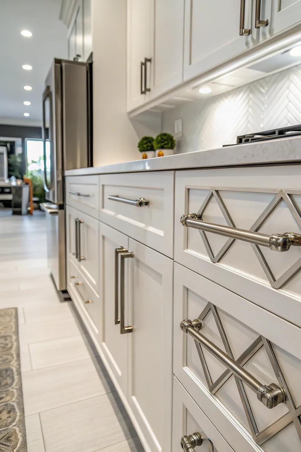 Math-inspired patterns add a contemporary and architectural style.