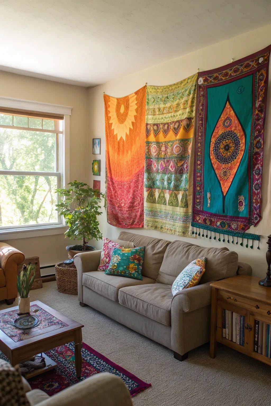 Hand-crafted murals provide artisanal allure and texture.