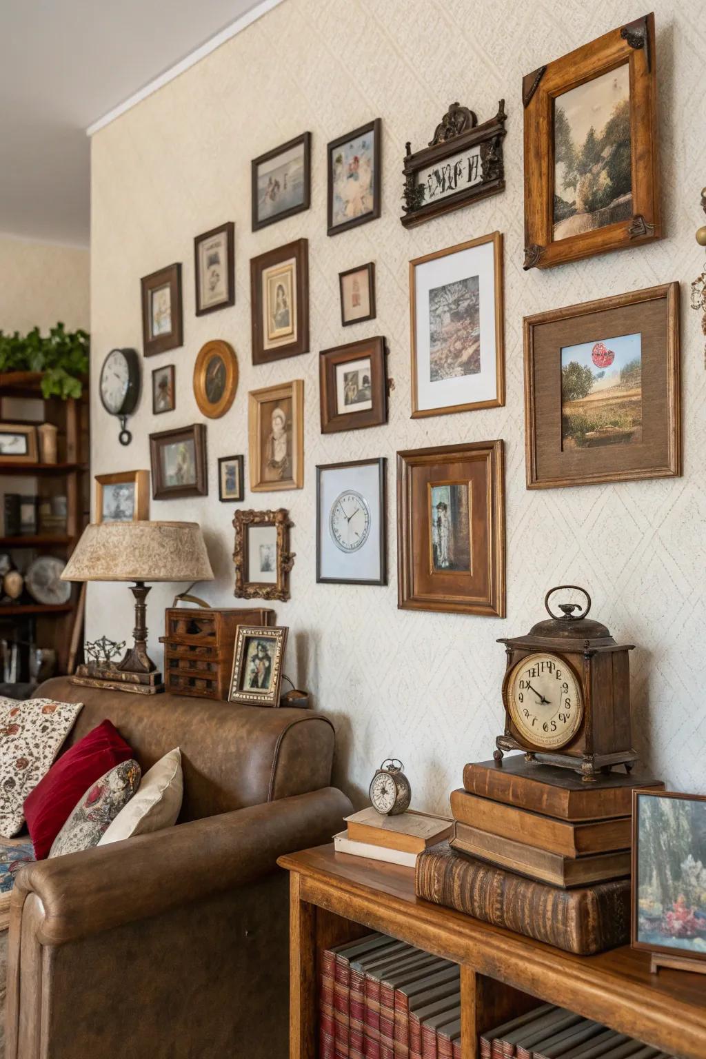 Showcase each collectible item to enhance personality in the mural.