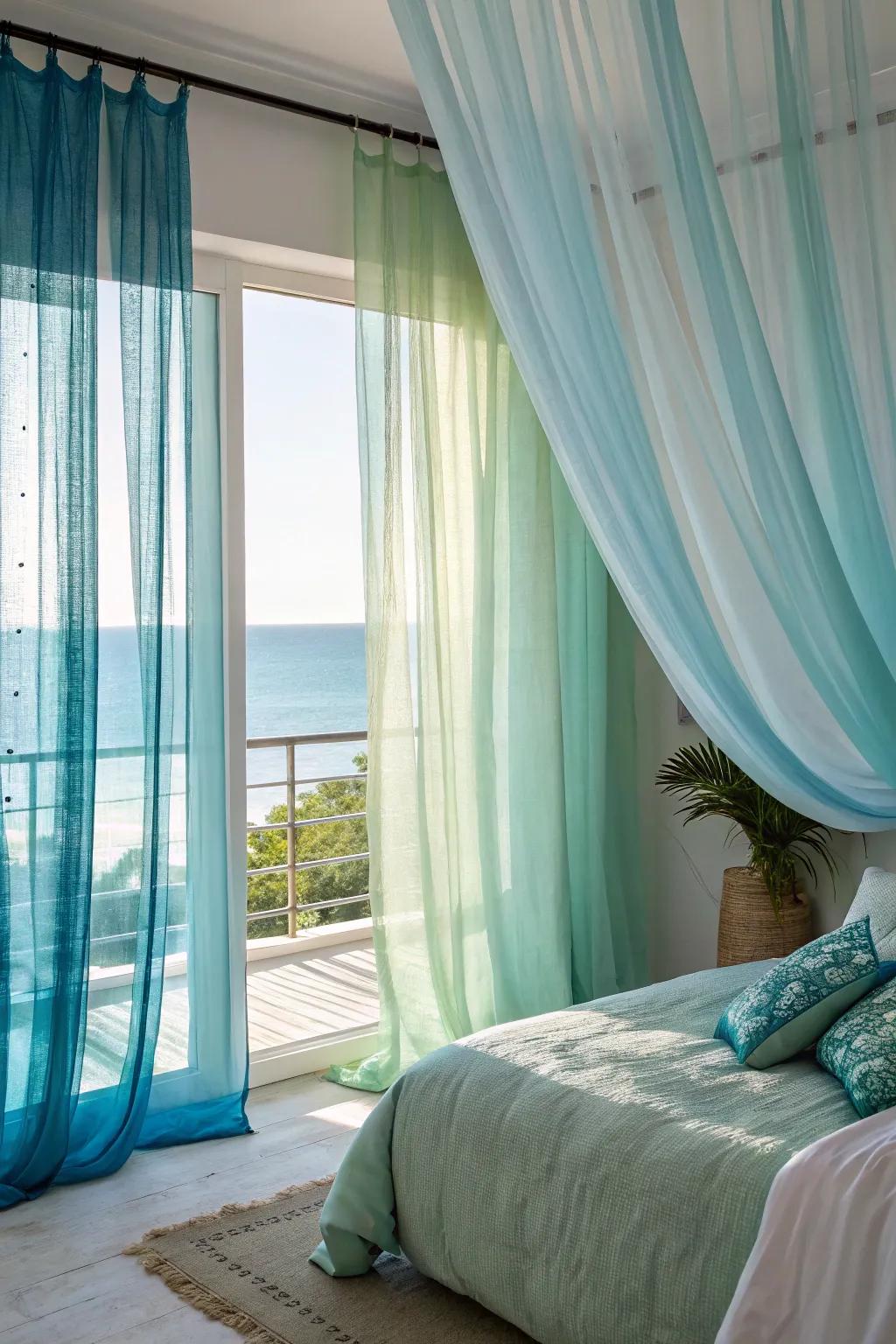 Fabrics that emulate the gentle motion of the sea.