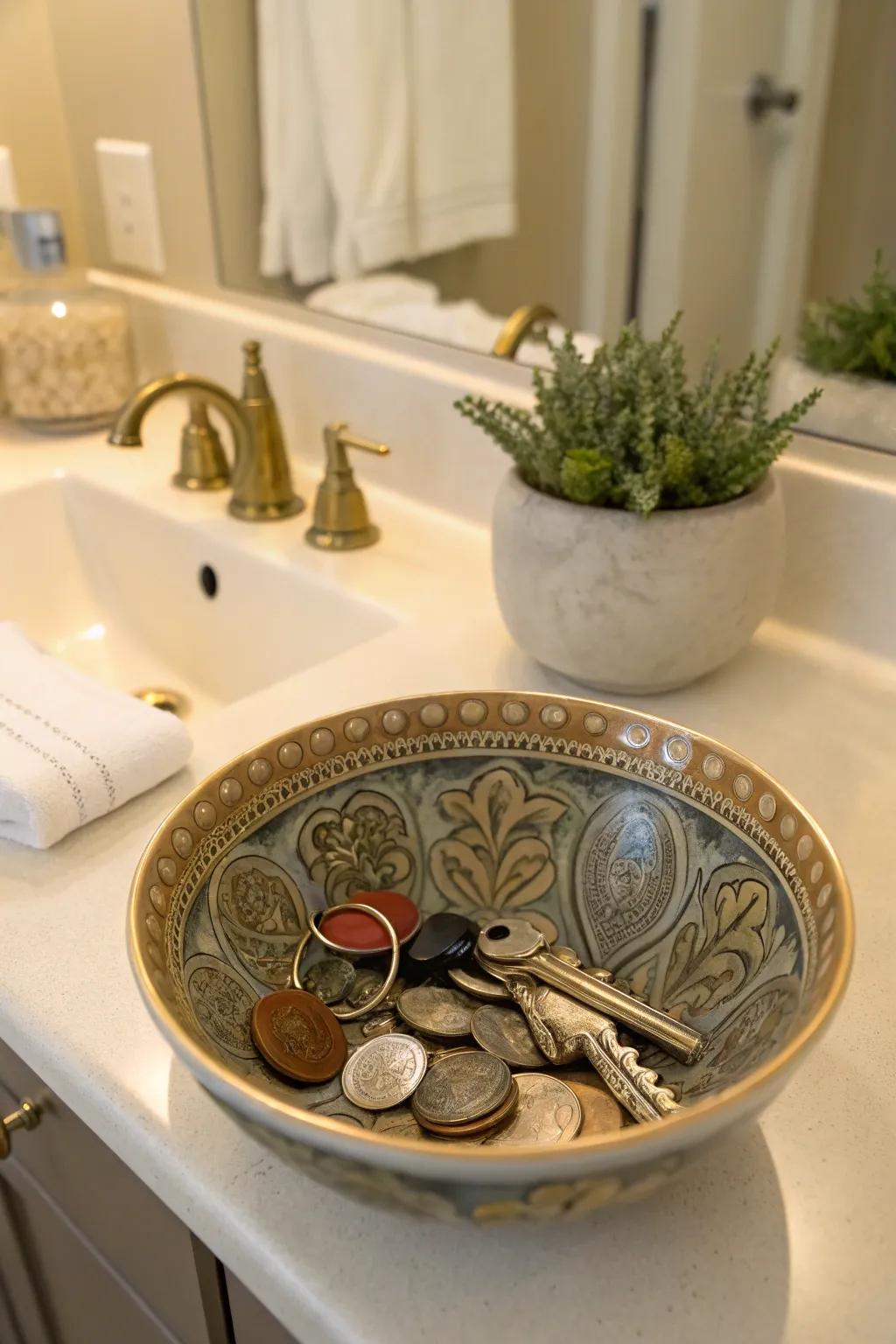 An ornamental hollow combines function with style.