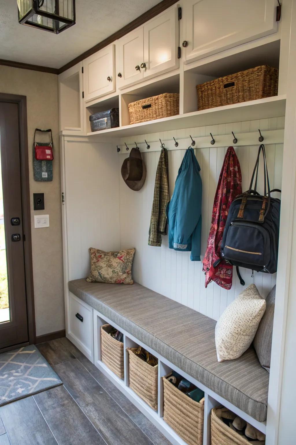 A well-organized entrance can enhance performance and looks in your mobile home.