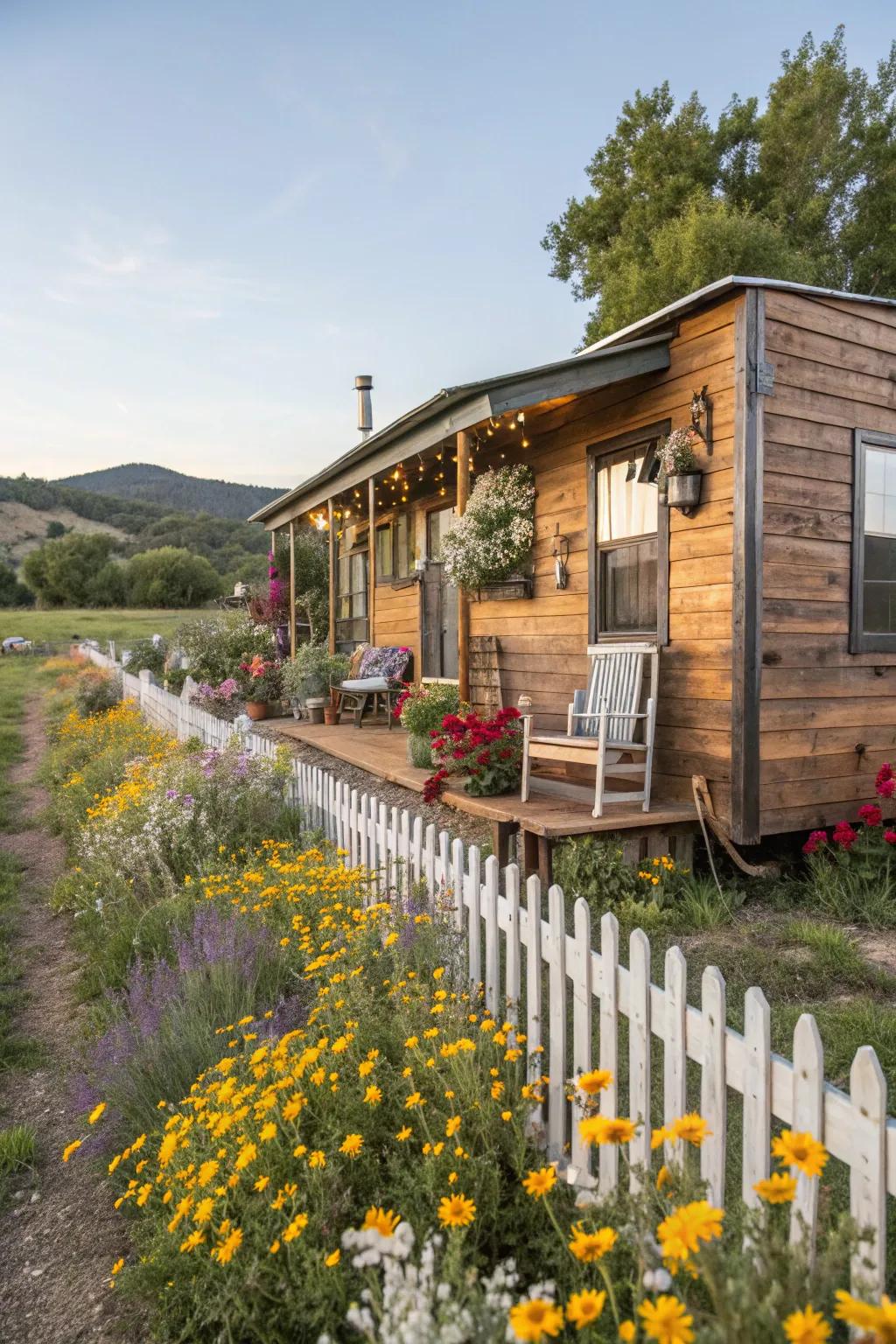 Incorporate rural charm with recycled wood siding.