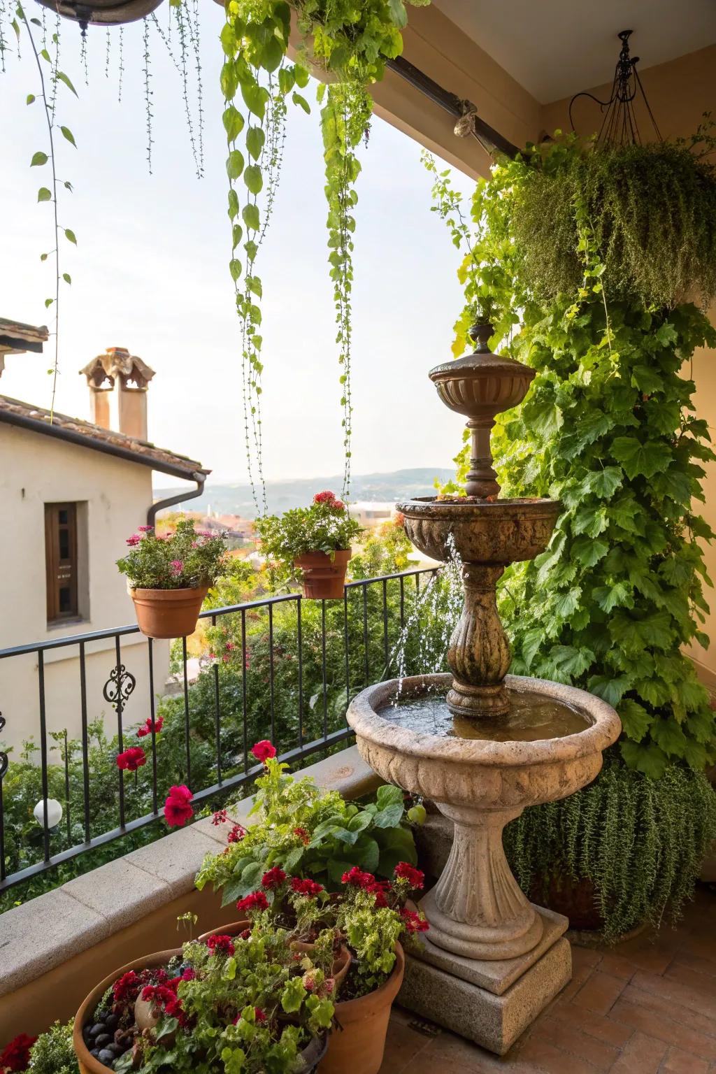 Improve peace with a relaxing water feature.