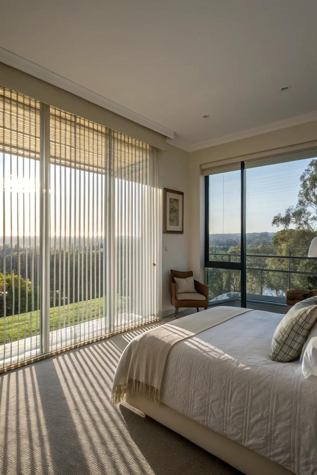 Upright panels presenting a structured and uncluttered aesthetic